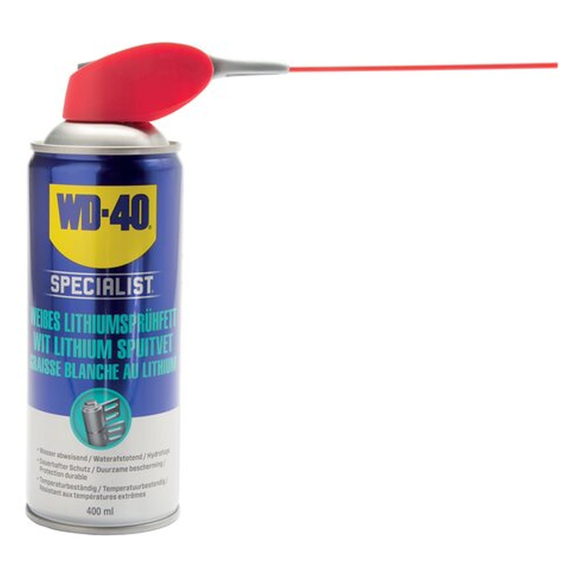 WD-40 white lithium spray grease, 400 ml Smart-Straw-spray can
