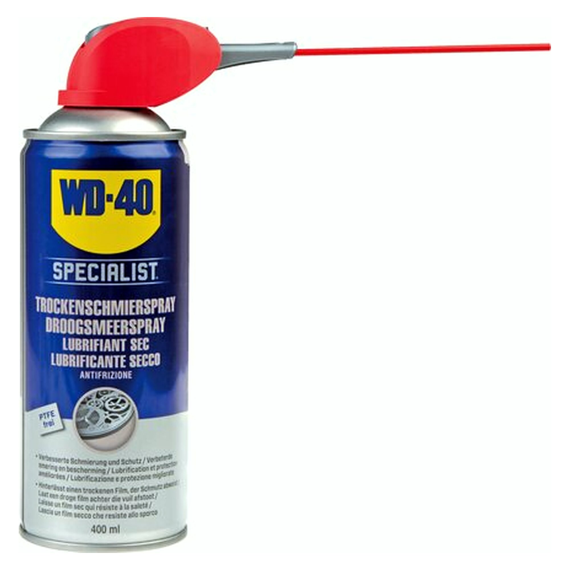 WD-40 Trockenschmierspray, 400 ml Smart-Straw-spray can, Reibungsreduzierend
