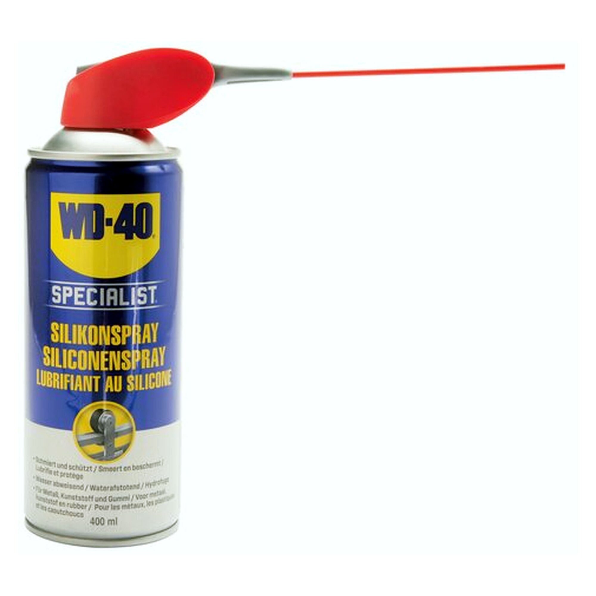WD-40 silicone spray, 100 ml Classic-spray can, Excellent lubricating properties, water-repellent