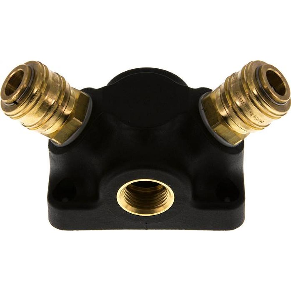 Wanddose mit G 1/2" (IG) und 2 Standard-Kupplungsdosen NW7,2