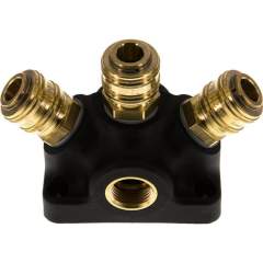 Wanddose mit G 1/2" (IG) und 3 Standard-Kupplungsdosen NW7,2