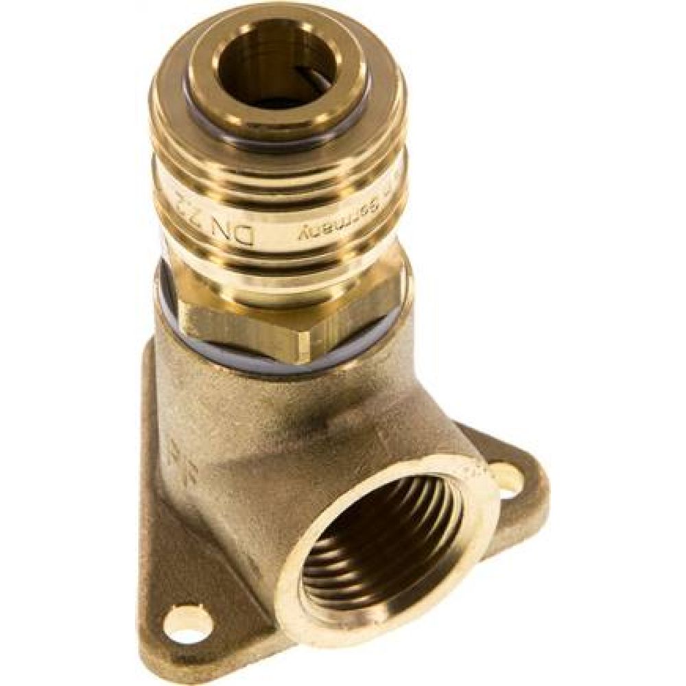 Wanddose mit Kupplungsdose, G 1/2", Messing