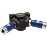 Wanddose mit G 3/4" (IG) und 2 Sicherheits-Druckknopfkupplungsdosen NW7,2