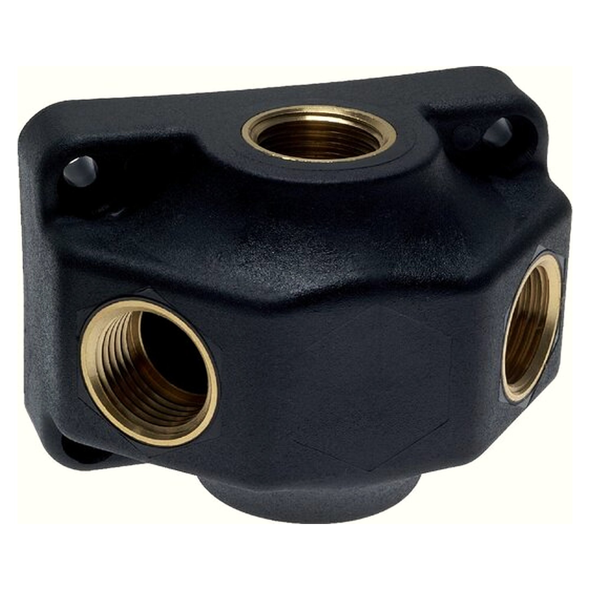 Wall distribution box, inlet G 3/4" to outlet 2x G 1/2", for several consumers