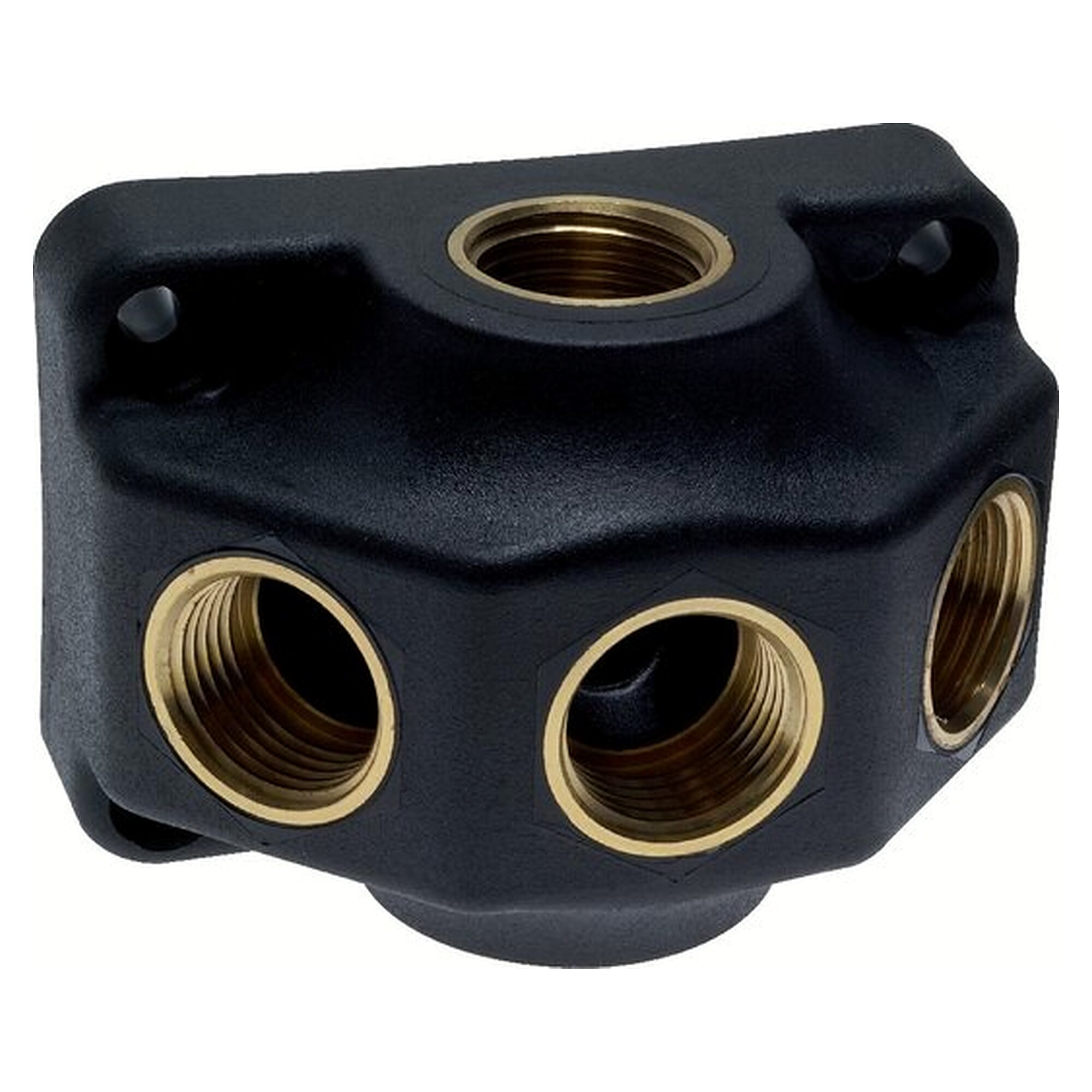 Wanddose, Eingang G 1/2" auf Abgang 3x G 1/2", für mehrere Verbraucher