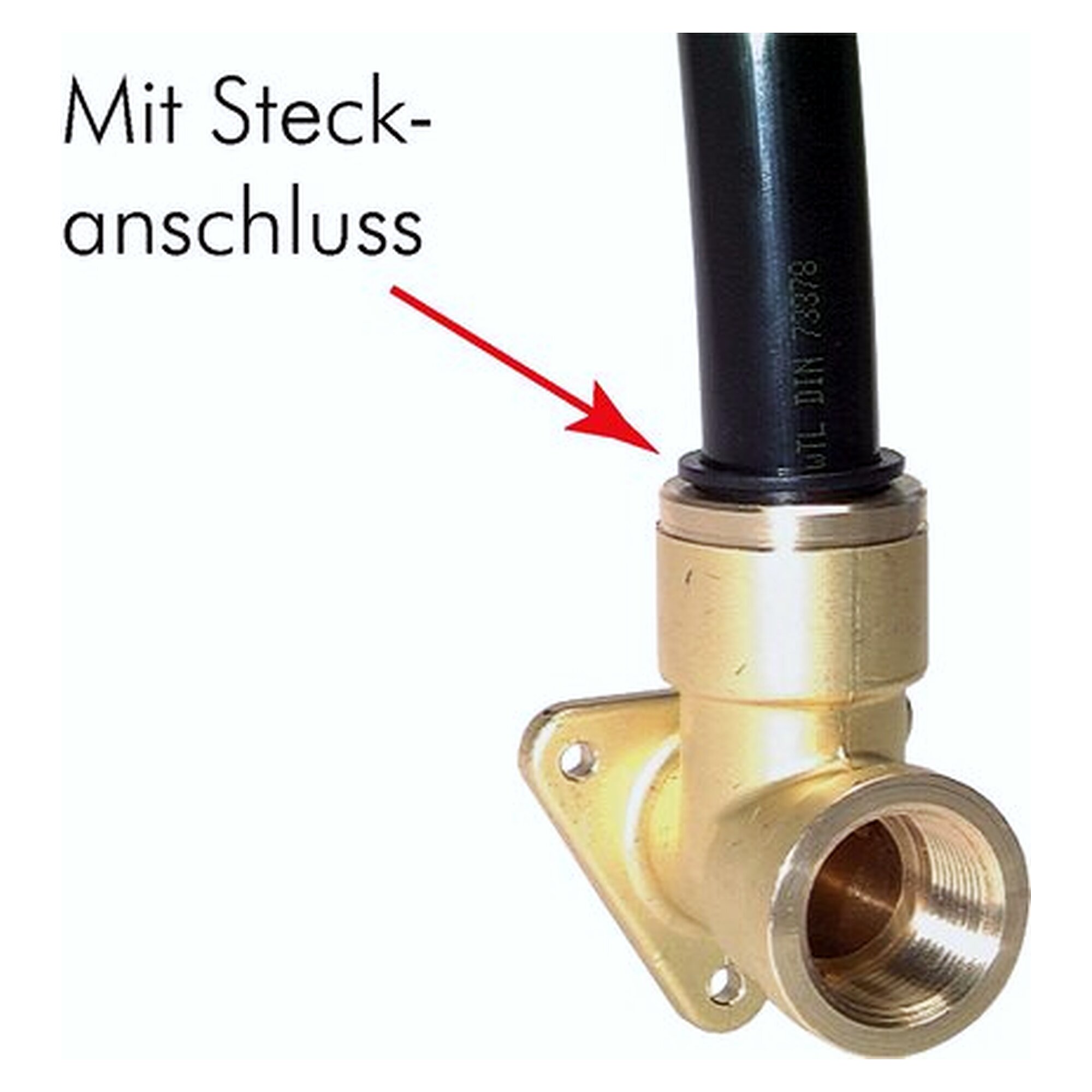 Wall distribution box, thread G 3/4", push-in hose 22 mm, brass, for several consumers