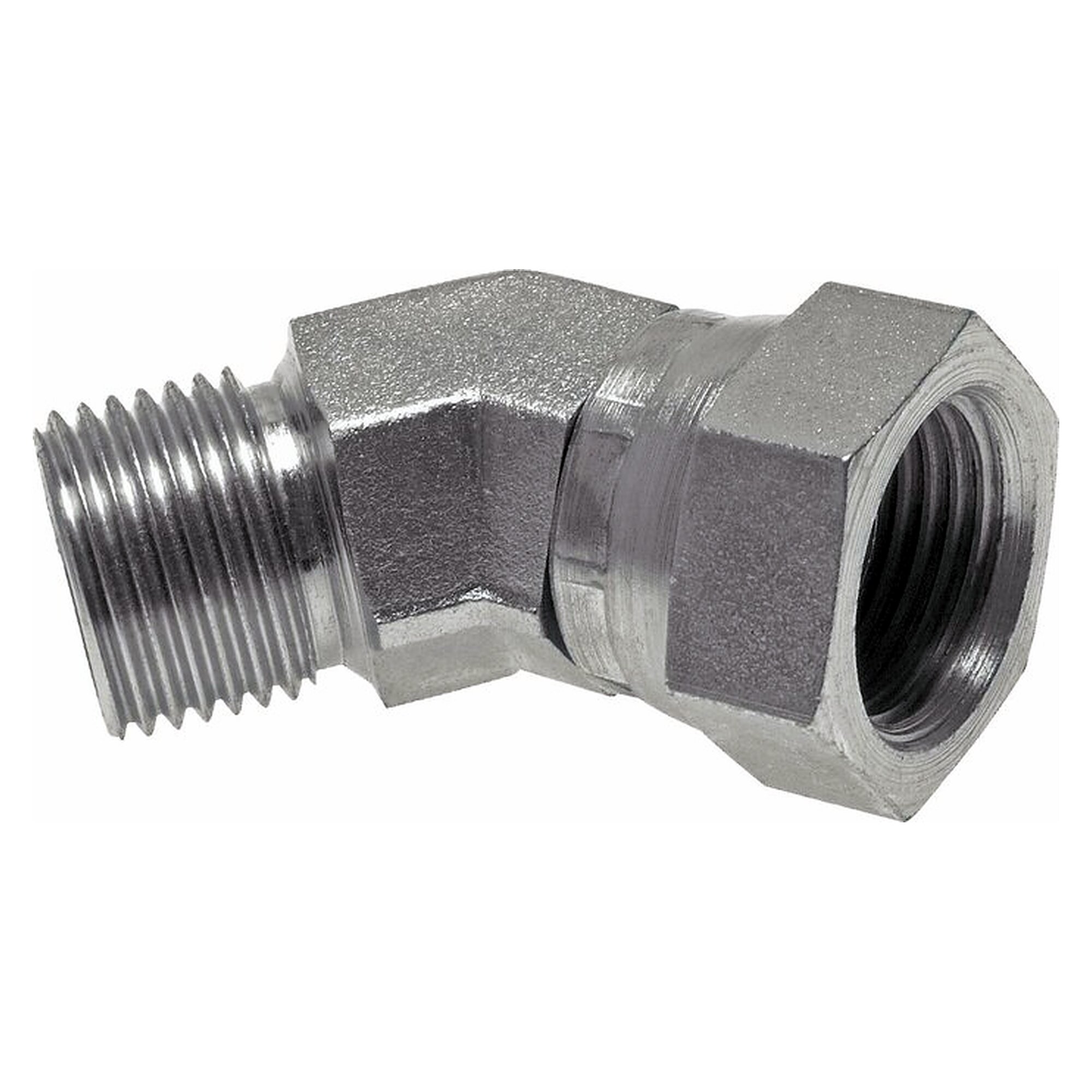 45°-Einschraubwinkel, mit 60°-Kegel, Gewinde G 1/2", PN 300 bar, Edelstahl V4A
