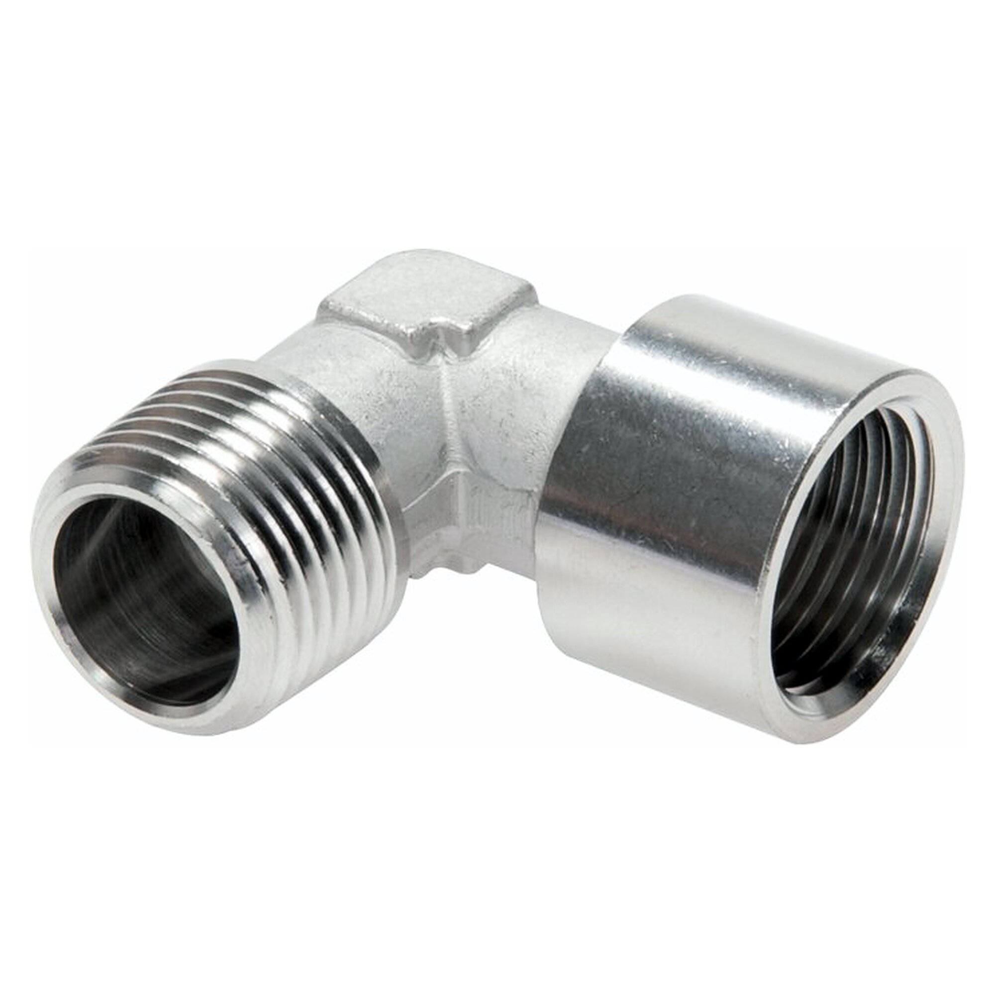 90° male and female elbow, male thread R 1/4" to female thread G 1/4", PN 150 bar