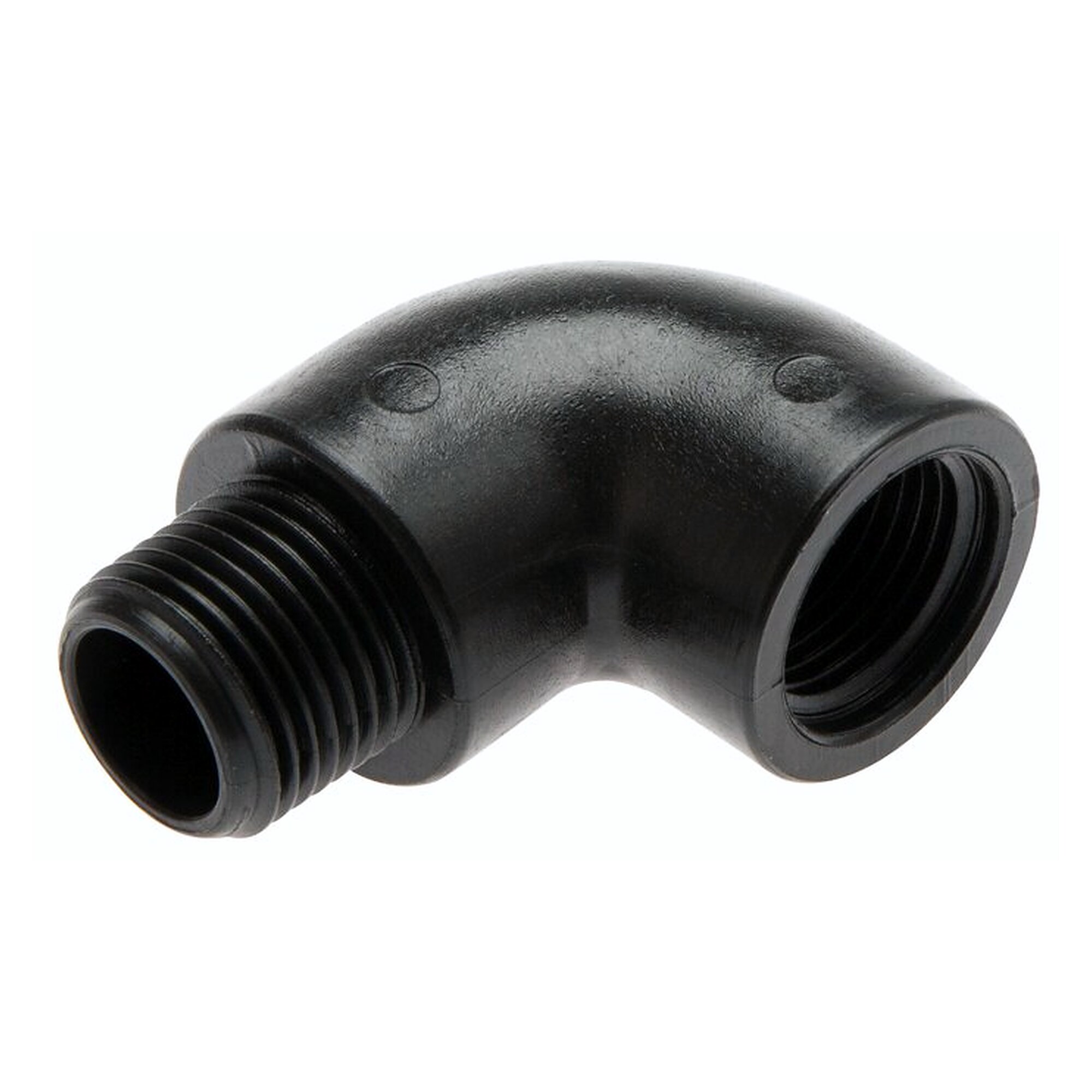 90° male and female elbow, male thread G 3/4", polypropylene, change of direction in pipework