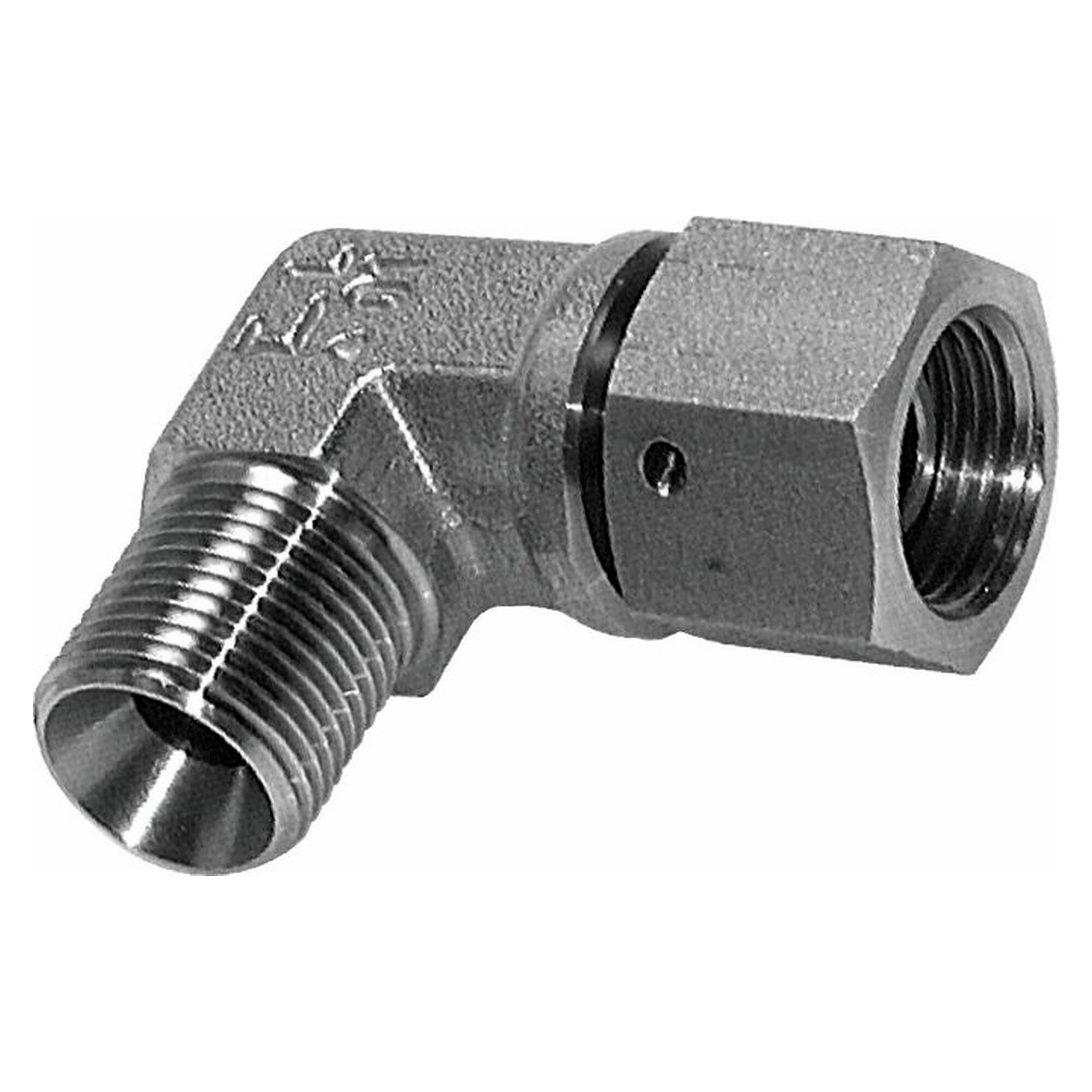 90°-Einschraubwinkel, mit 60°-Kegel, Gewinde G 3/4", PN 175 bar, Edelstahl V4A