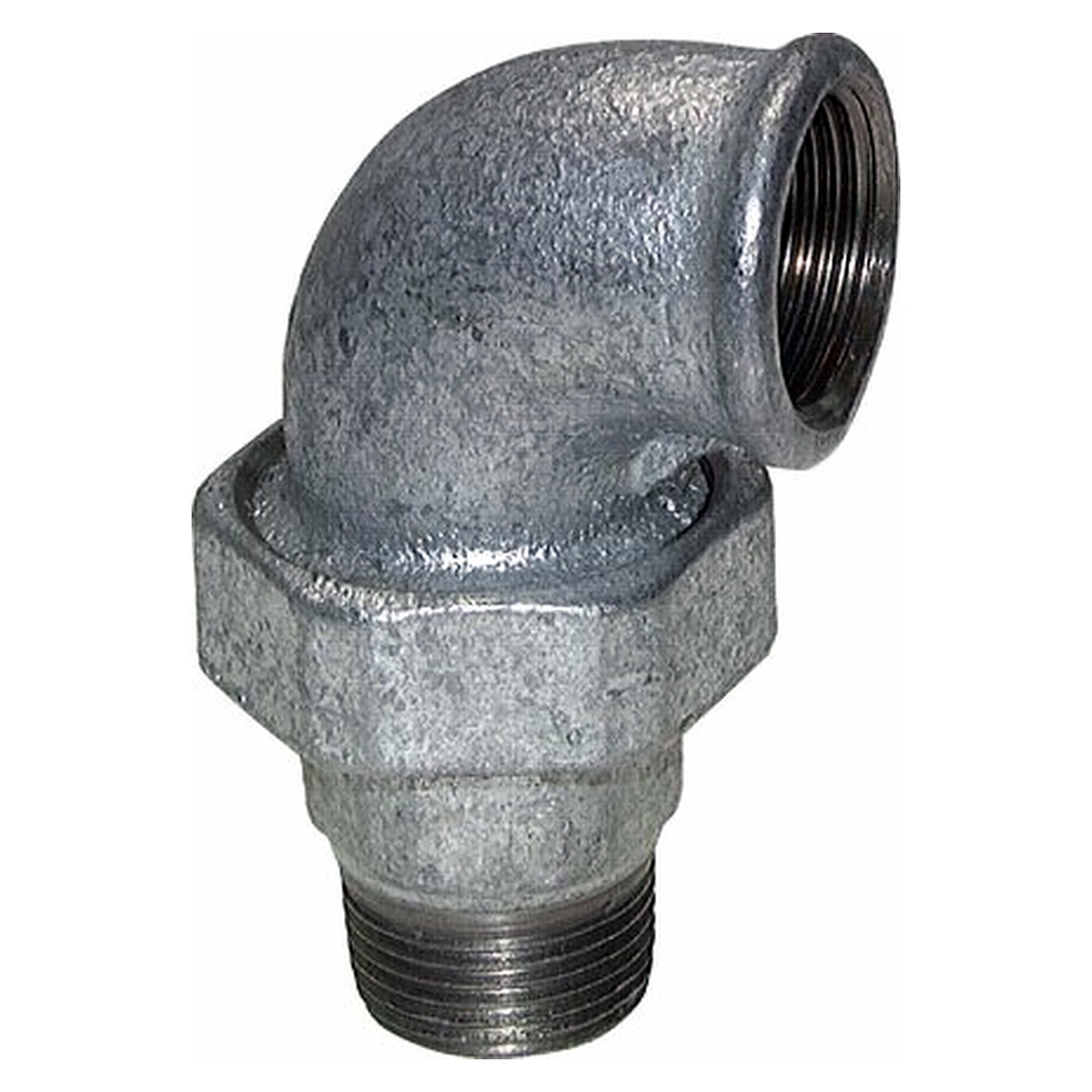 Winkel-Verschraubung, flach dichtend, Innen- und Außengewinde, R 3/8" auf Innengewinde Rp 3/8", 25
