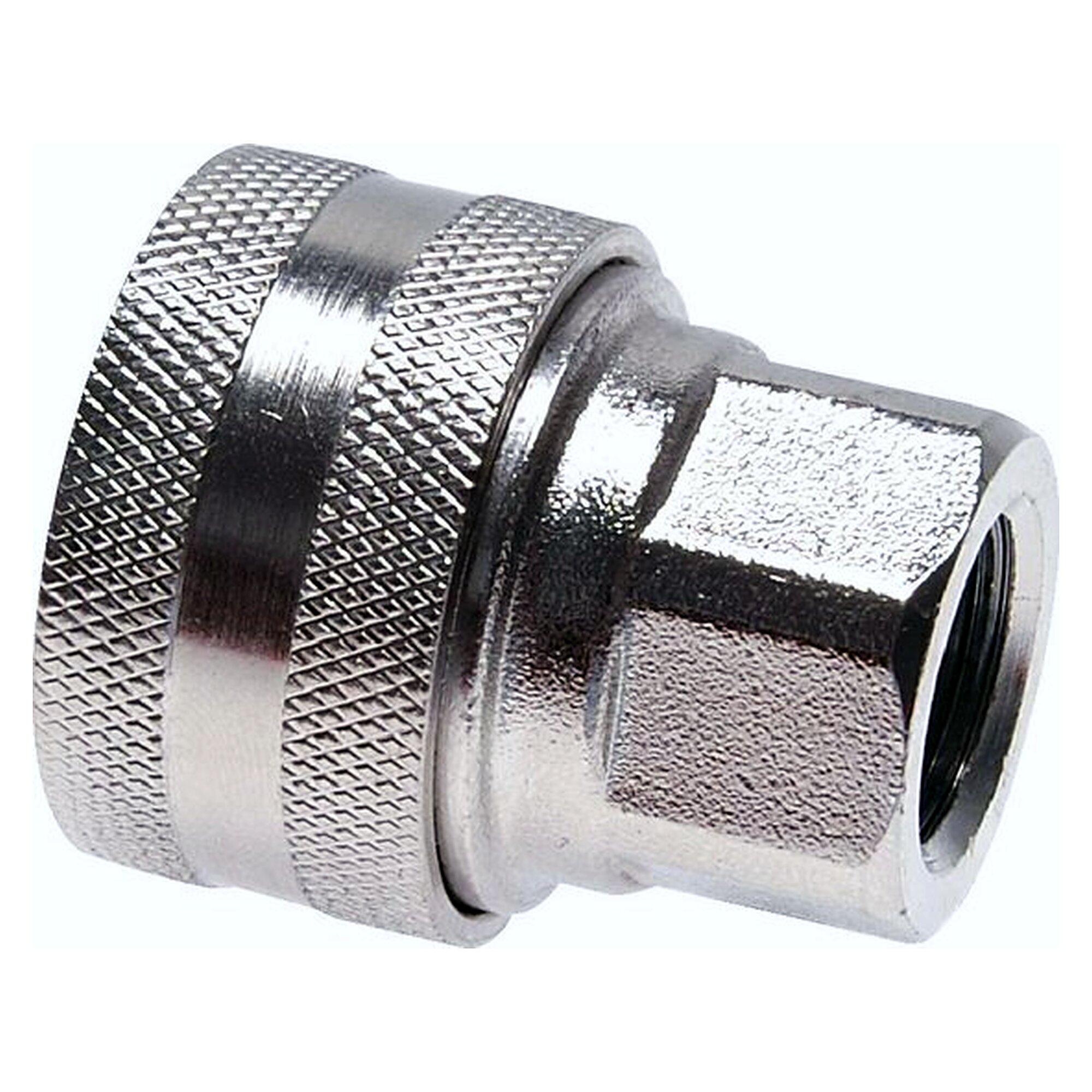 Coupling socket for washing equipment, nickel-plated brass, G 3/8" (female thread)