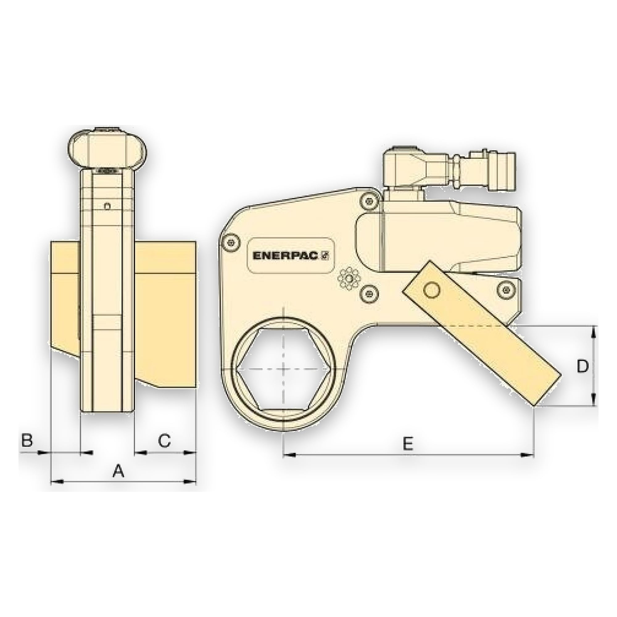Reaction Paddle, for W22000X Torque Wrench - Enerpac WRP220