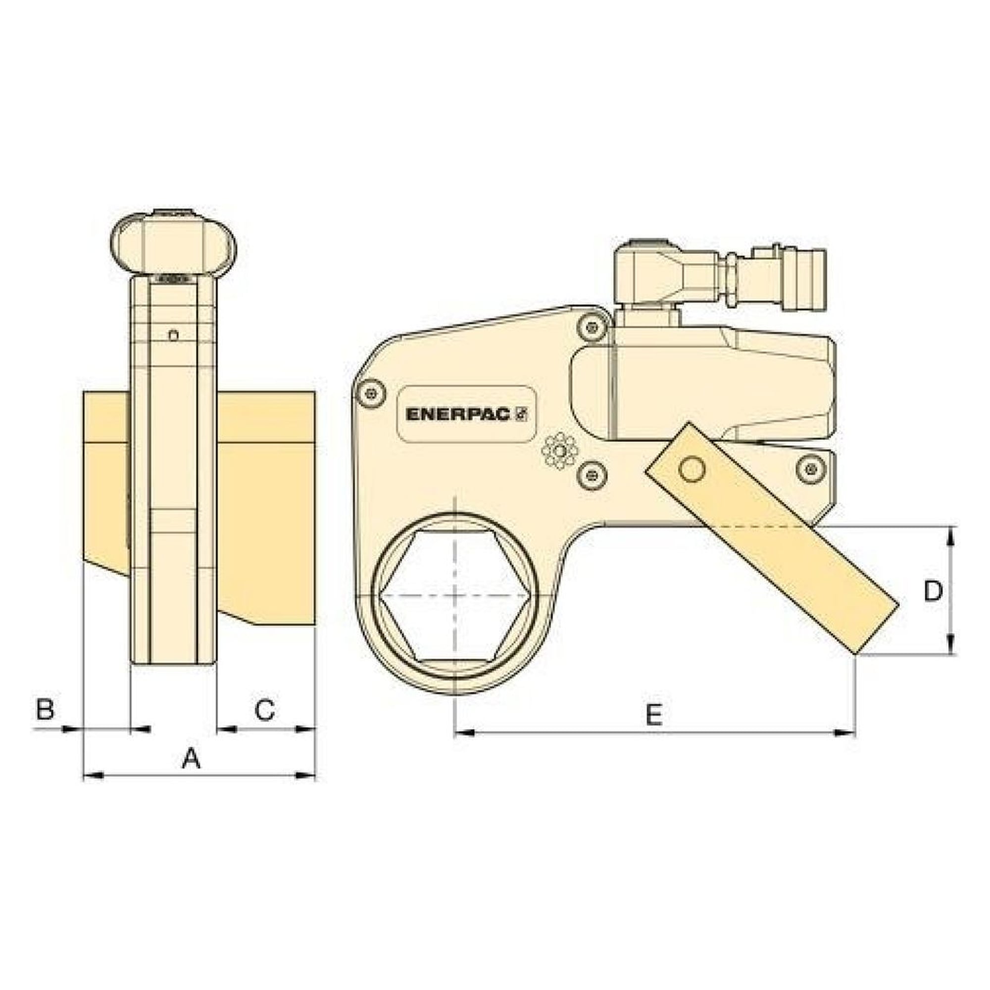 Reaction Paddle, for W8000X Torque Wrench - Enerpac WRP80