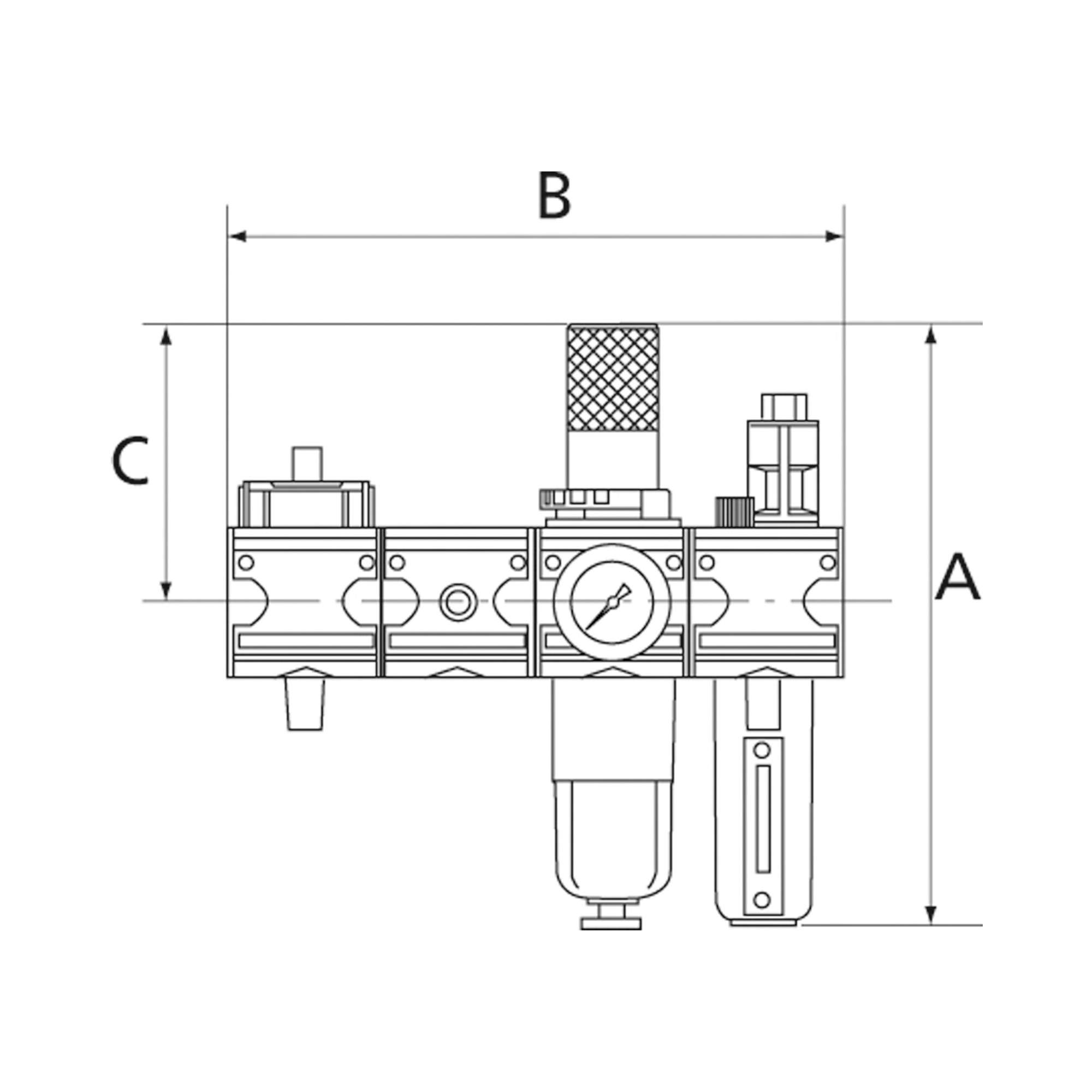 Wartungsstation Safety »multifix«, KH-AV-2-tlg.-WE, HA, BG3, G1/2 - Riegler 100603