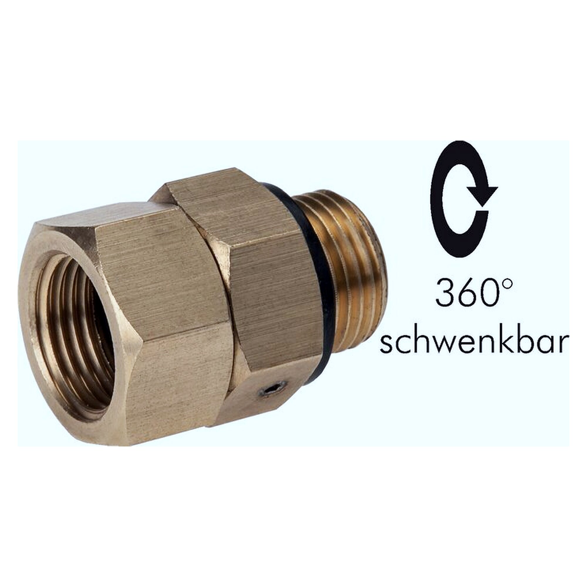 Hot water swivel joint, G 1"-G 1", brass, G 1", male thread G 1"