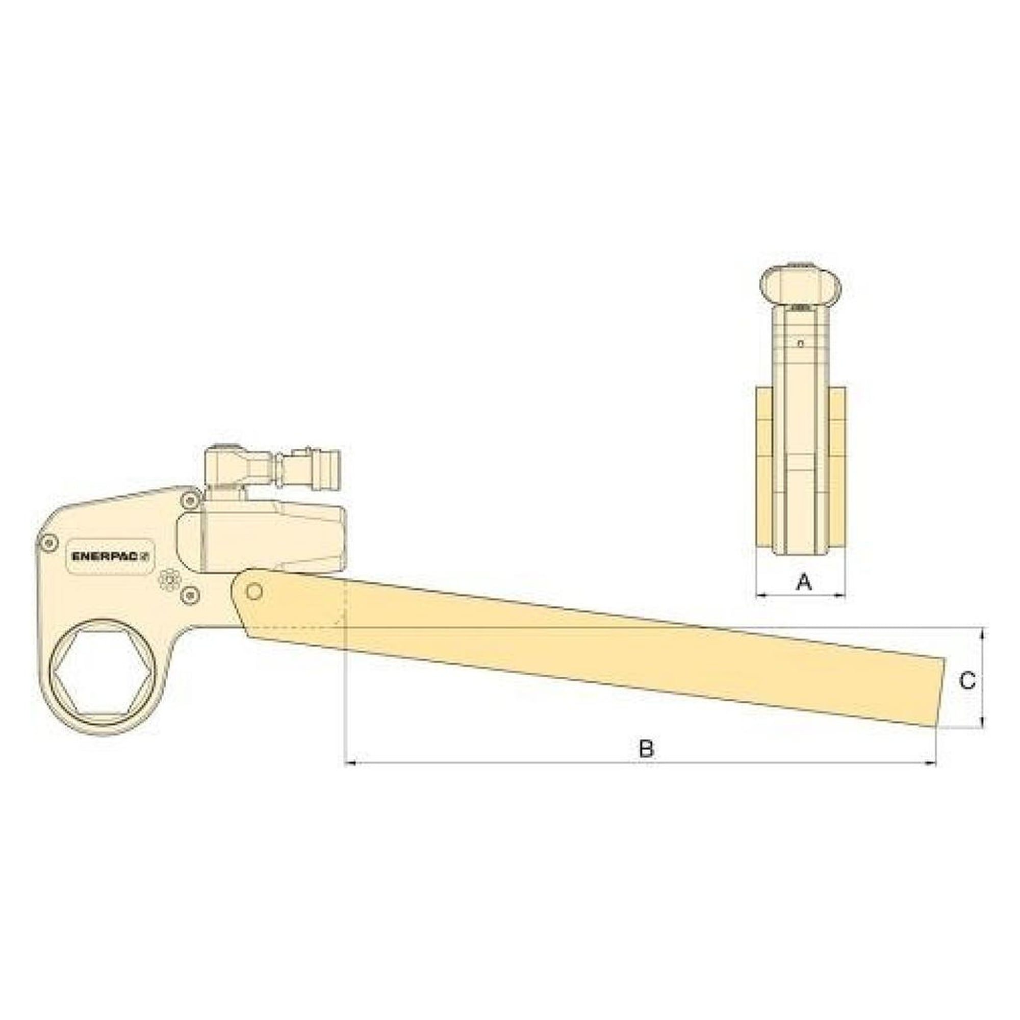 Extended Reaction Arm, for W2000X Hexagon Wrench - Enerpac WTE20