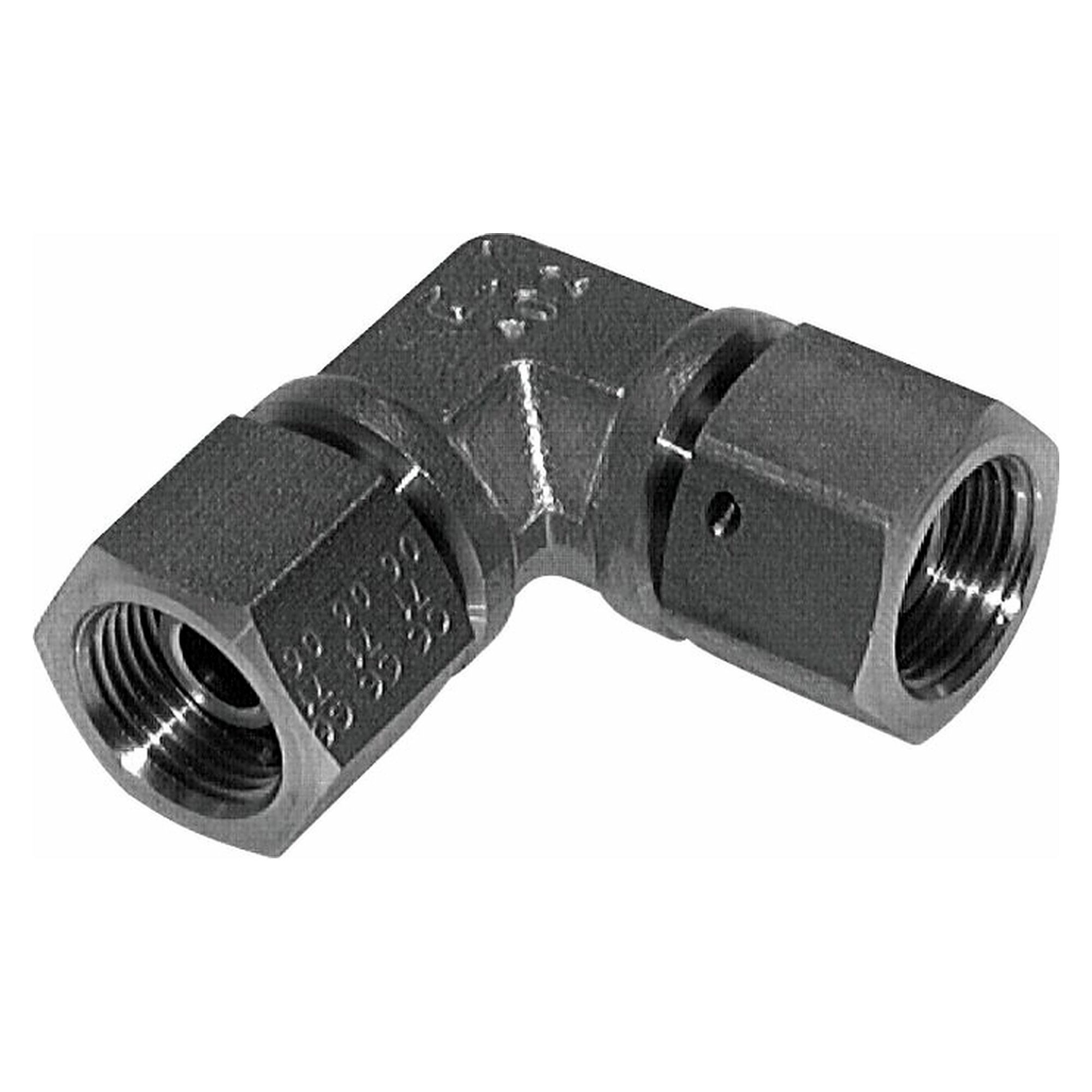 90° elbow union, with 60° cone, thread G 1", PN 150 bar, V4A stainless steel