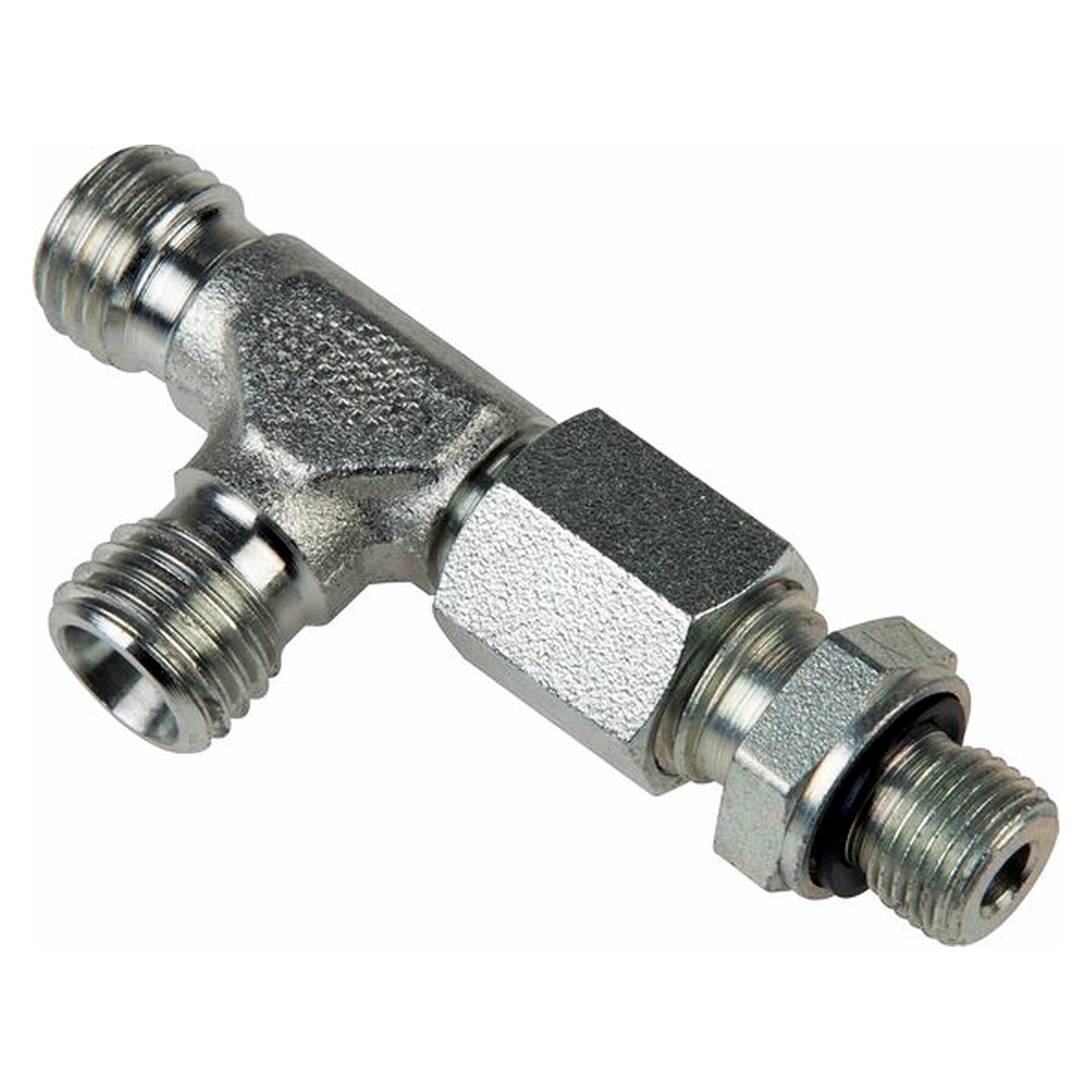 Adjustable male stud elbow, G 1-1/4", tube 35 L, zinc-plated steel, no nut or ring