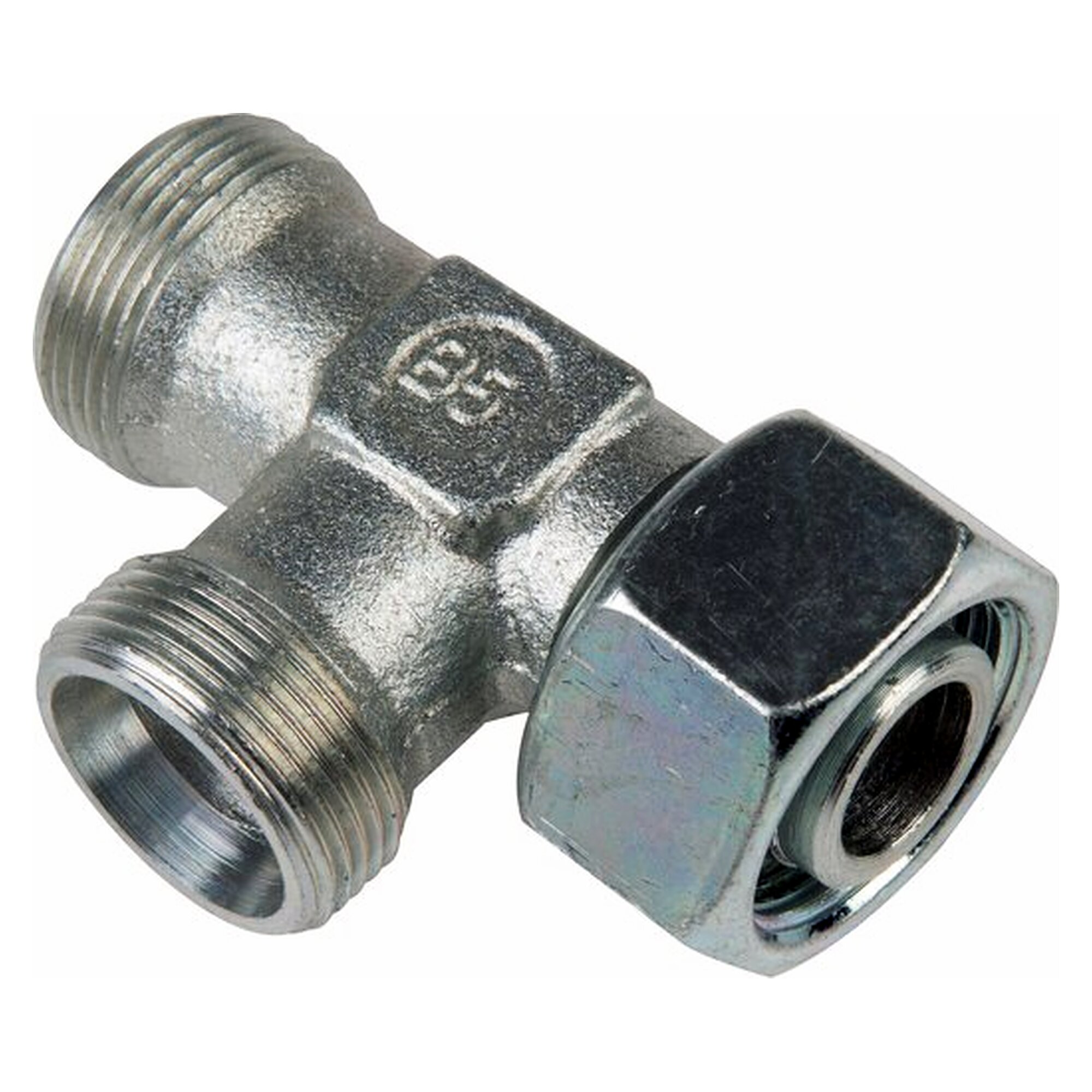 Adjustable elbow coupling 30 S (M42x2), zinc-plated steel, no nut or cutting ring
