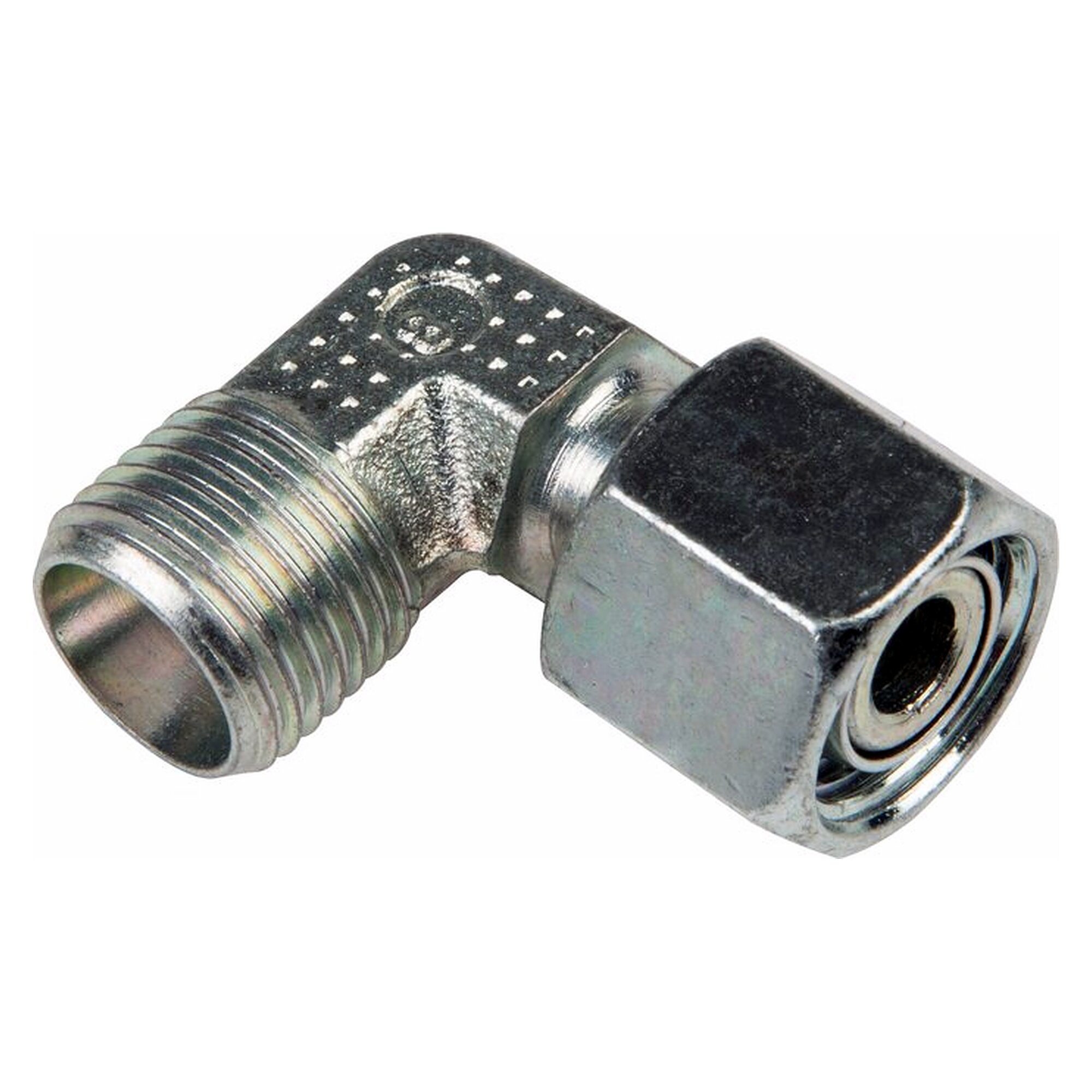 Adjustable elbow coupling, tube 30 S, zinc-plated steel without nut