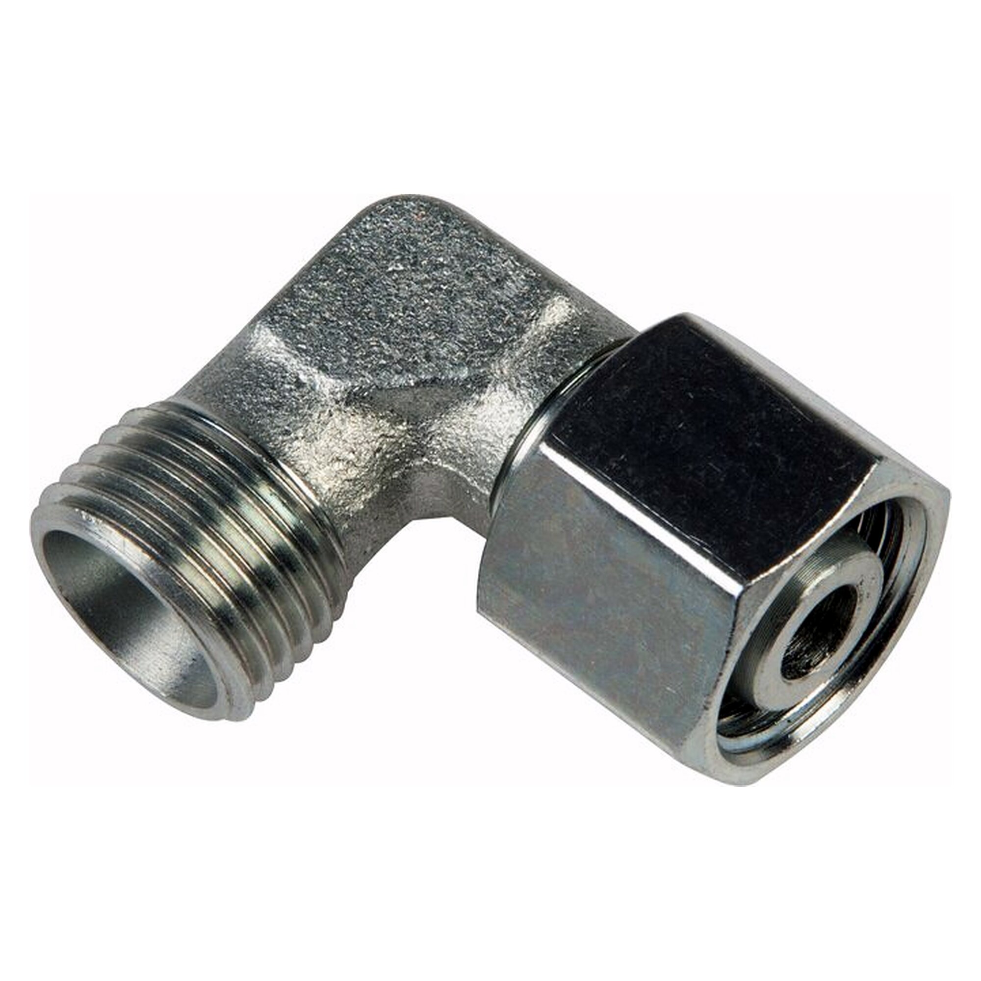 Adjustable elbow coupling with sealing cone, tube 12 S, zinc-plated steel without nut