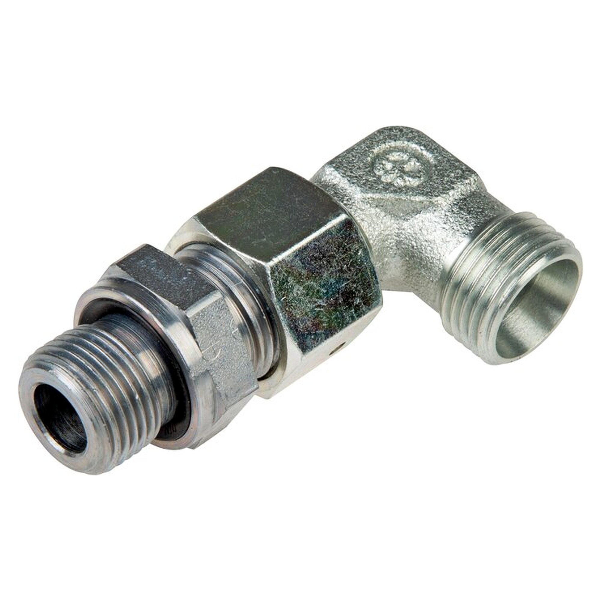 Winkel-Einschraubverschraubung einstellbar, G 1-1/4", Rohr 30 S, Stahl verzinkt ohne Mutter