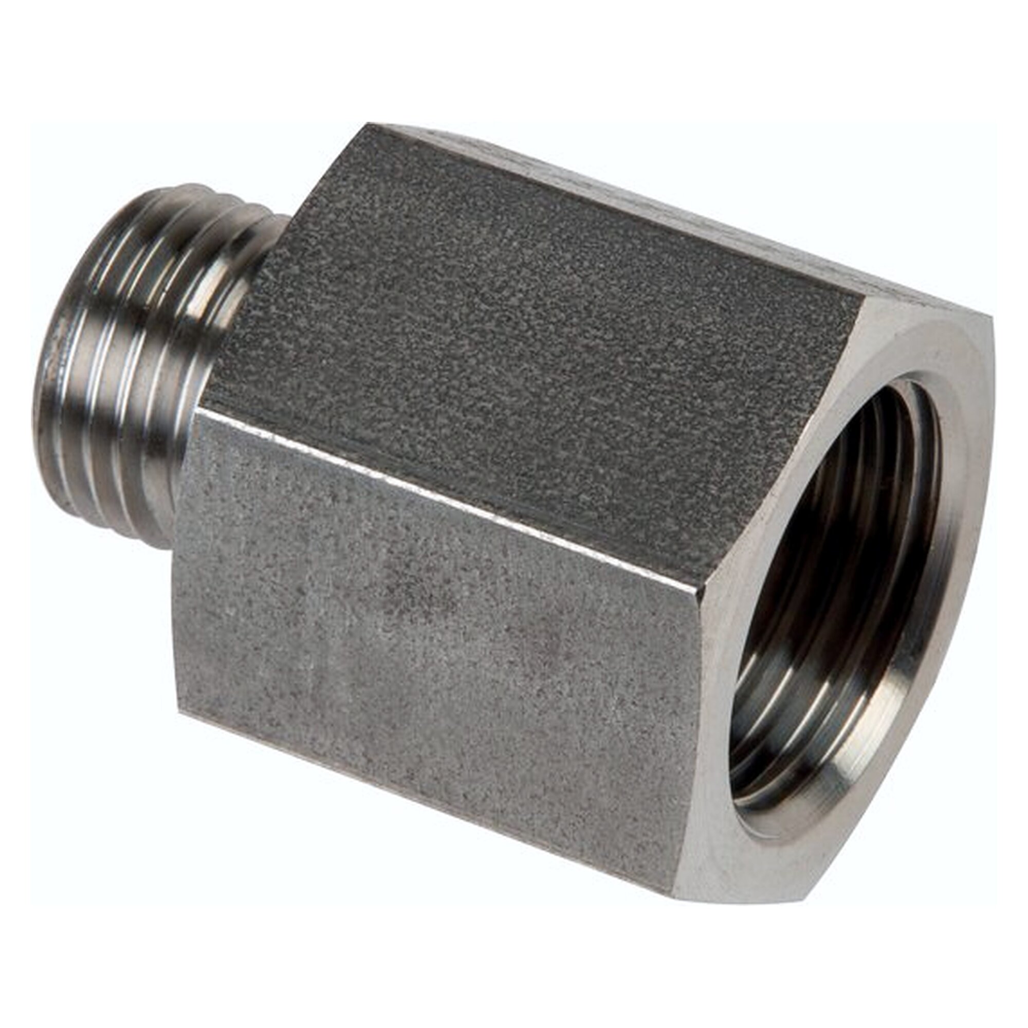 Straight female stud coupling, G 1/2", tube 14 S, stainless steel 1.4571, no nut or ring