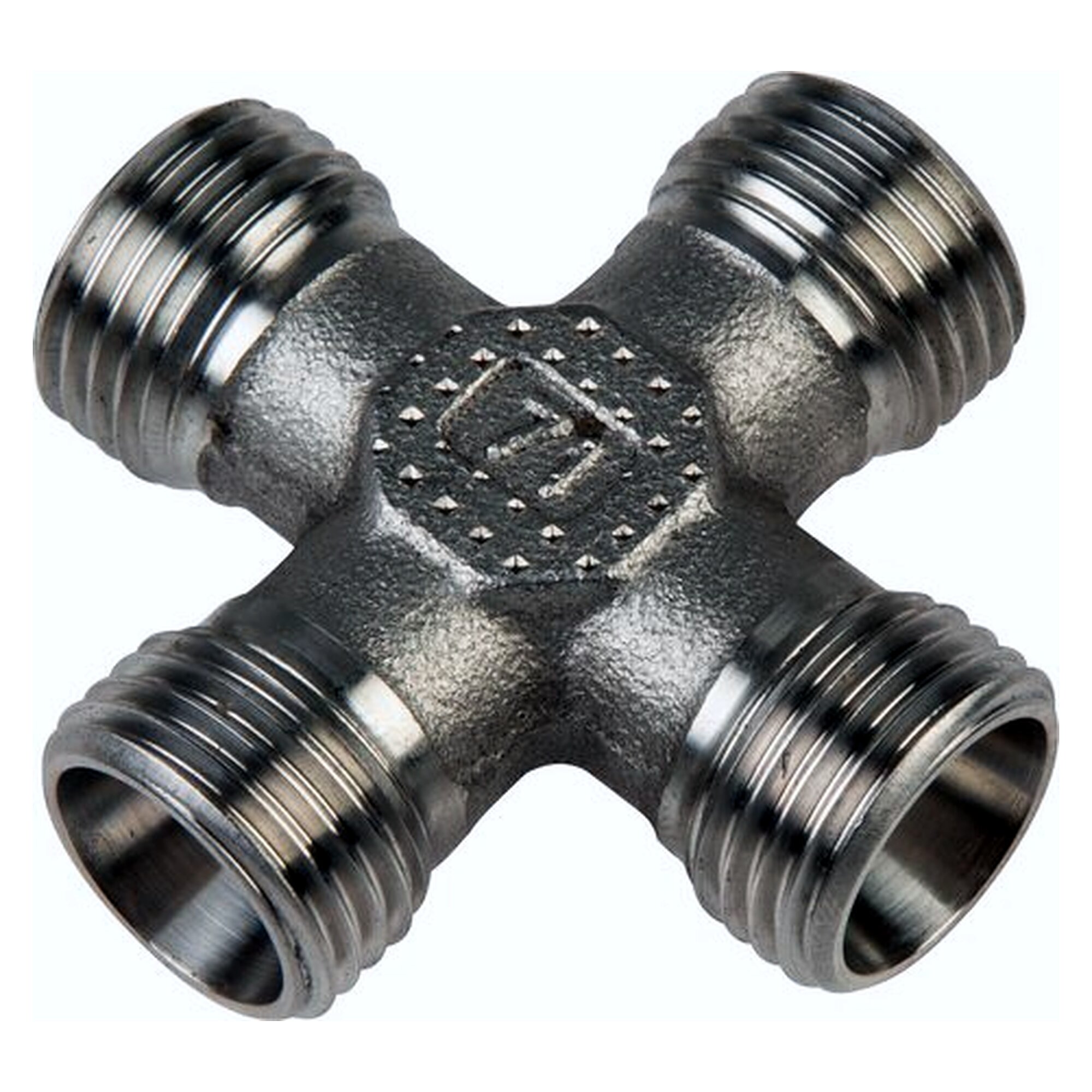 Cross coupling, tube 10 S (M18x1,5), stainless steel 1.4571, no nut or cutting ring