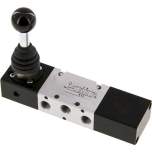 XMV 1510. 5/3-Wege Handhebelventil, G 1/8", Mittelstellung belüftet, Federrückstellung