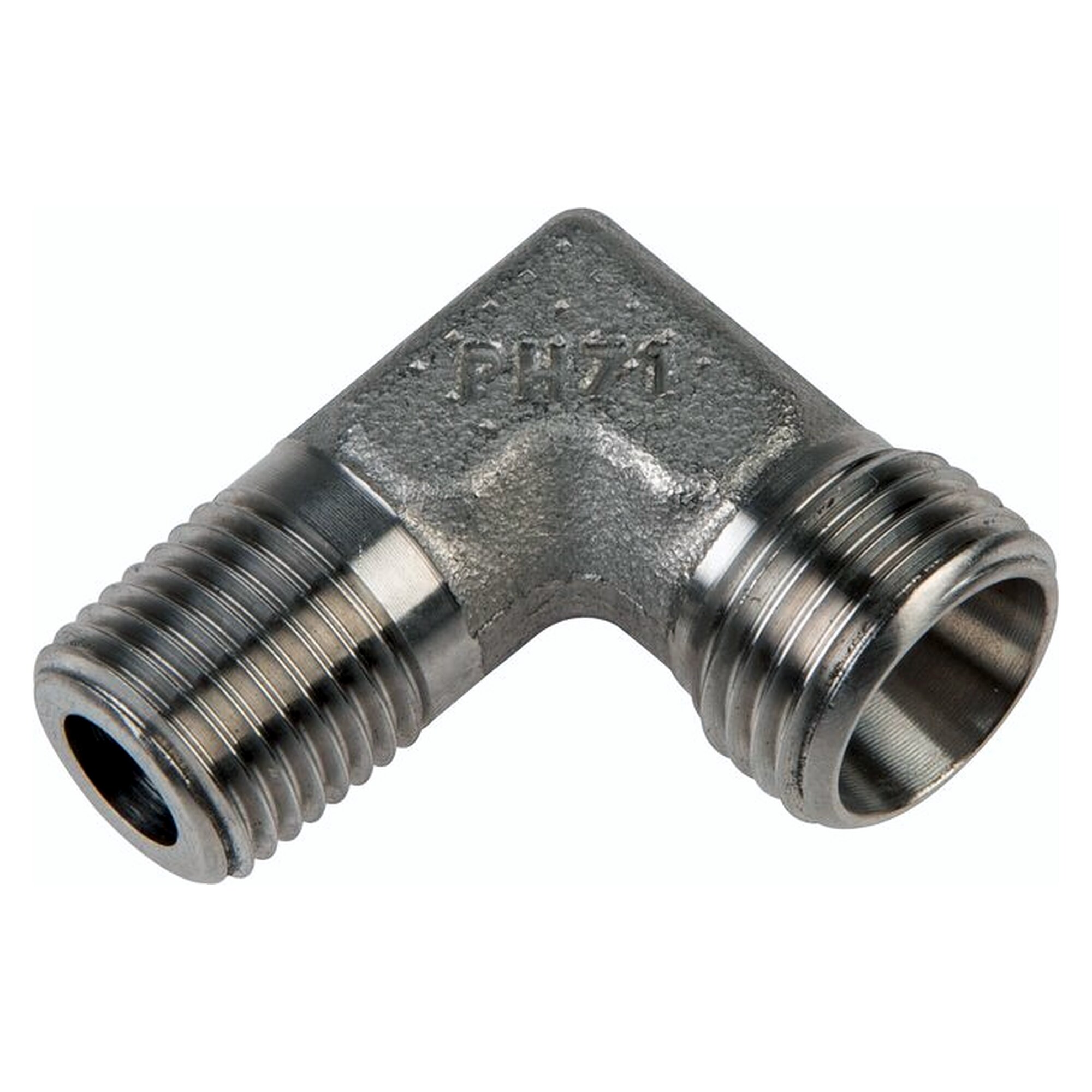 Male stud elbow coupling, G 3/4", 22 L (M30x2), stainless steel 1.4571, no nut or cutting ring
