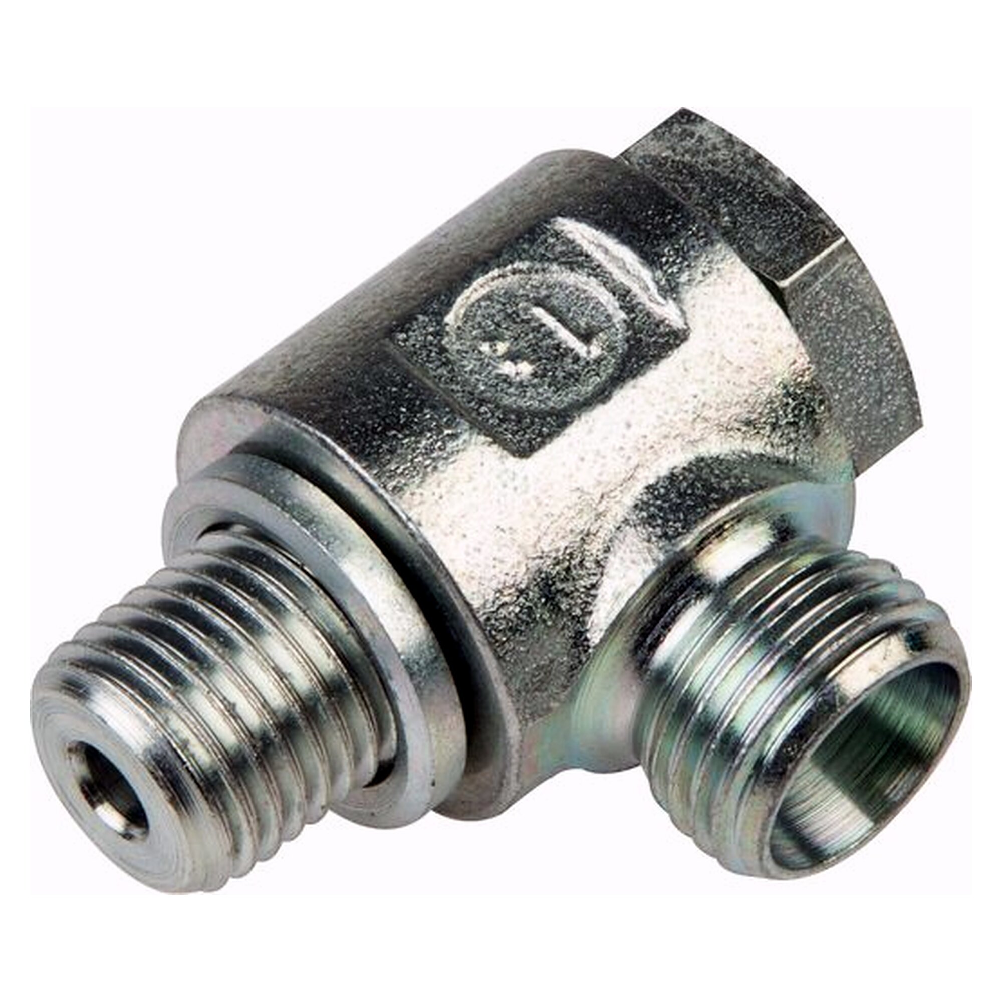 Drosselfreie Winkel-Schwenkverschraubung, M 18x1,5, Rohr 12 S, Stahl verzinkt ohne Mutter und Ring