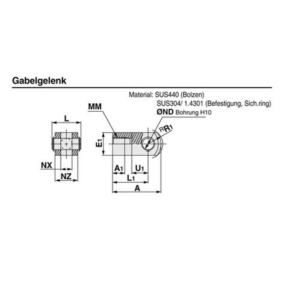 SMC Y-G02. Knuckle Joints - LEY
