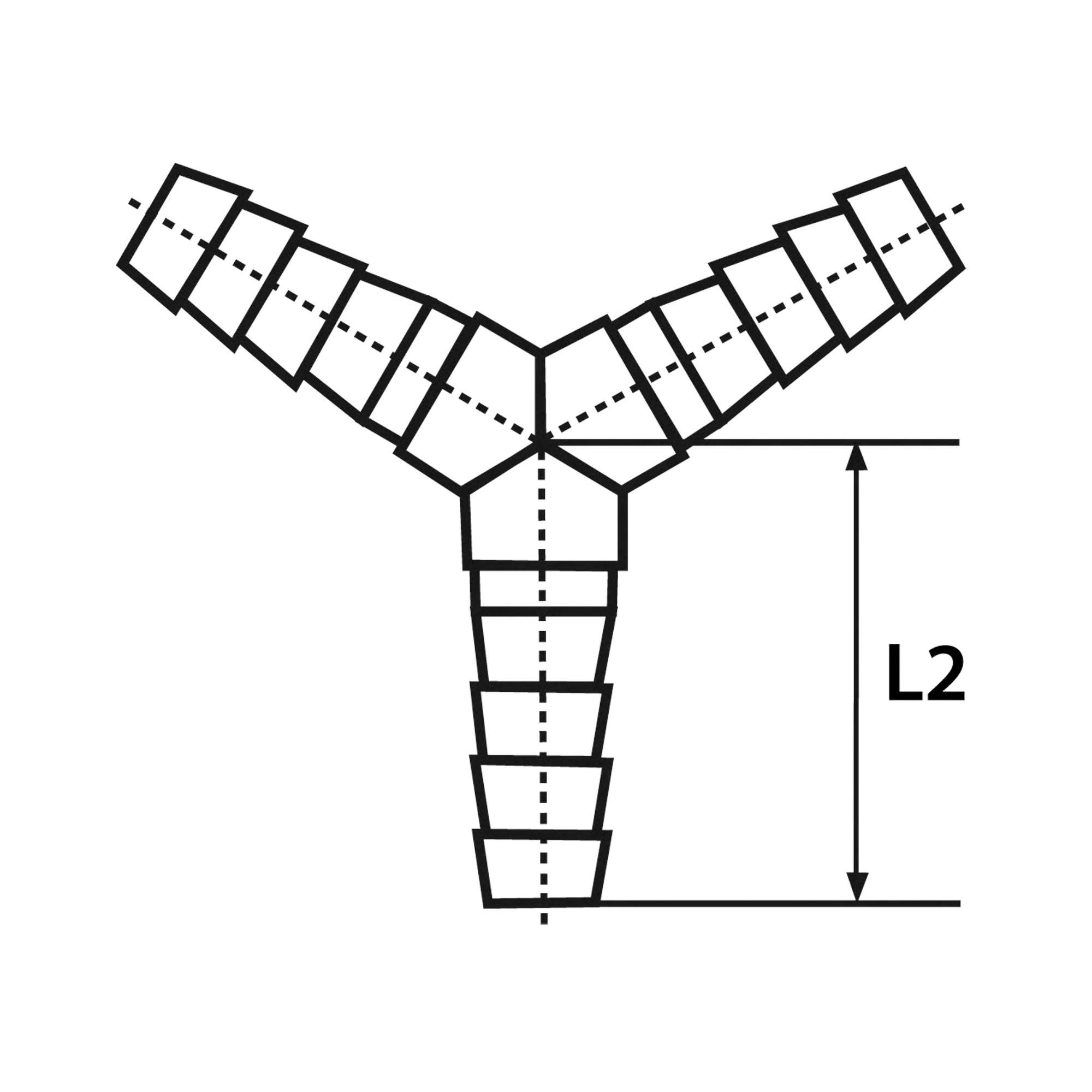 Y hose connection supports, for hose I.D. 6 mm, brass - Riegler 134508
