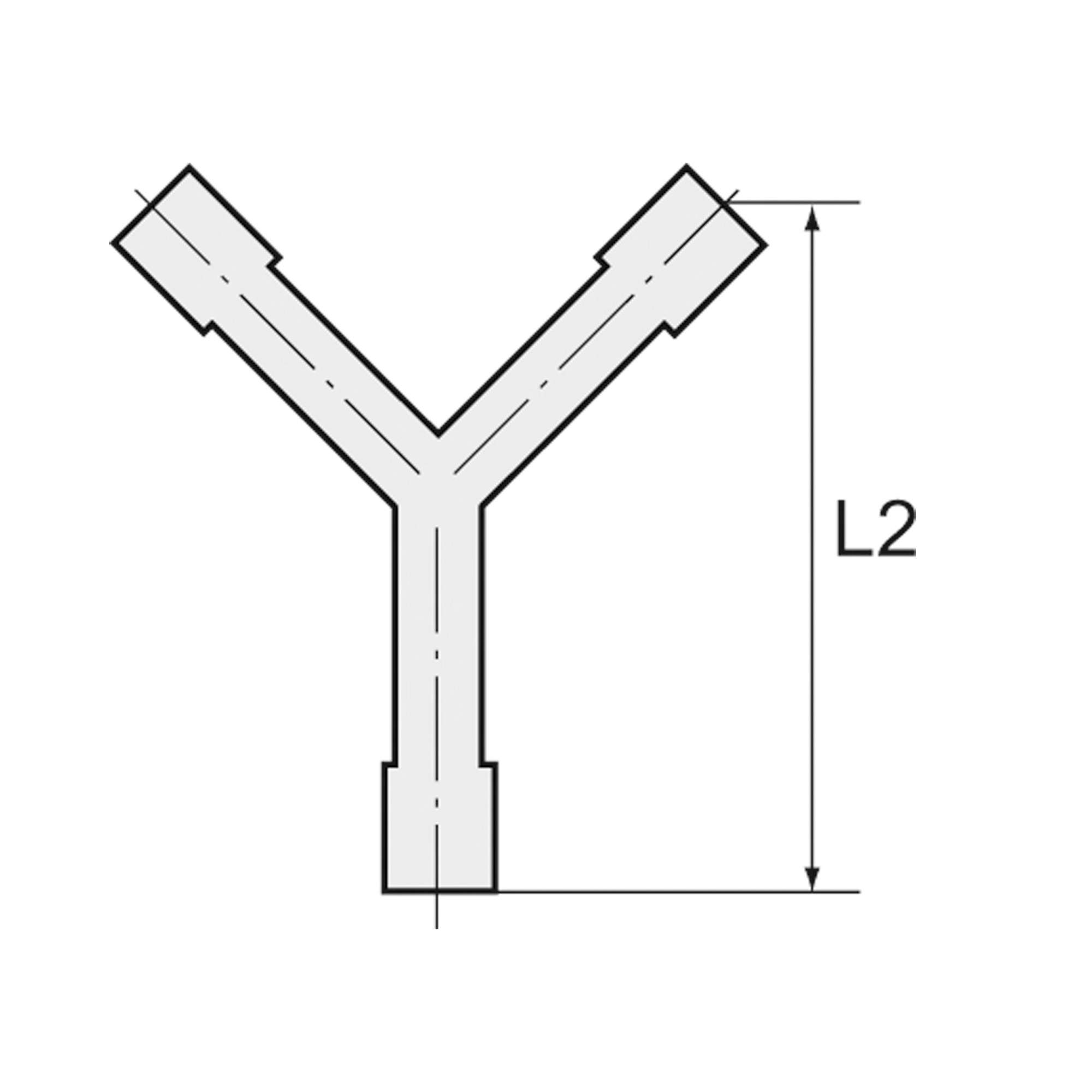 Y reducing supports, for hose I.D. 4/6/4 mm, POM - Riegler 111051