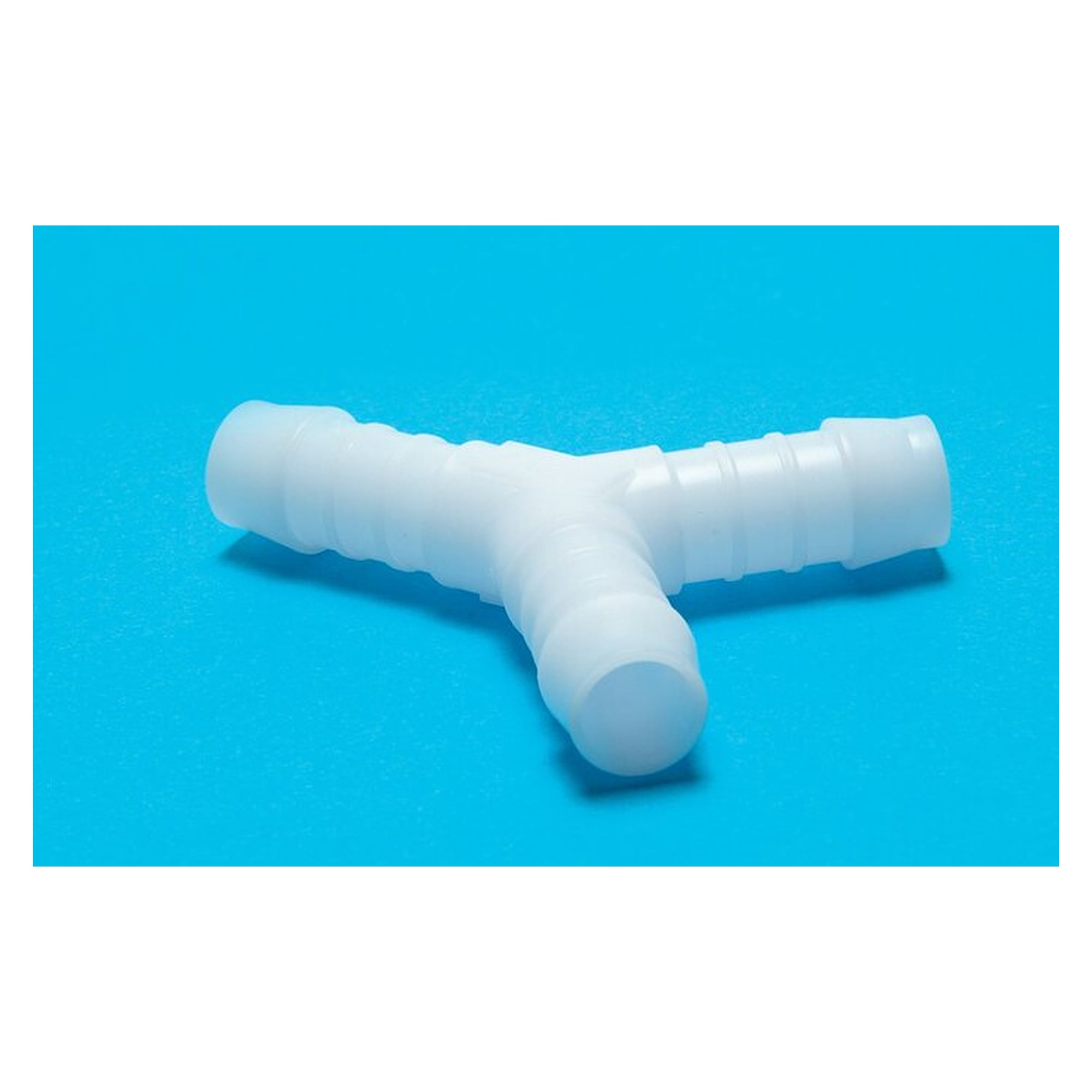 Hose connector, Y design, hose bore 10 mm, PVDF, temperature range from -40 °C to +160 °C