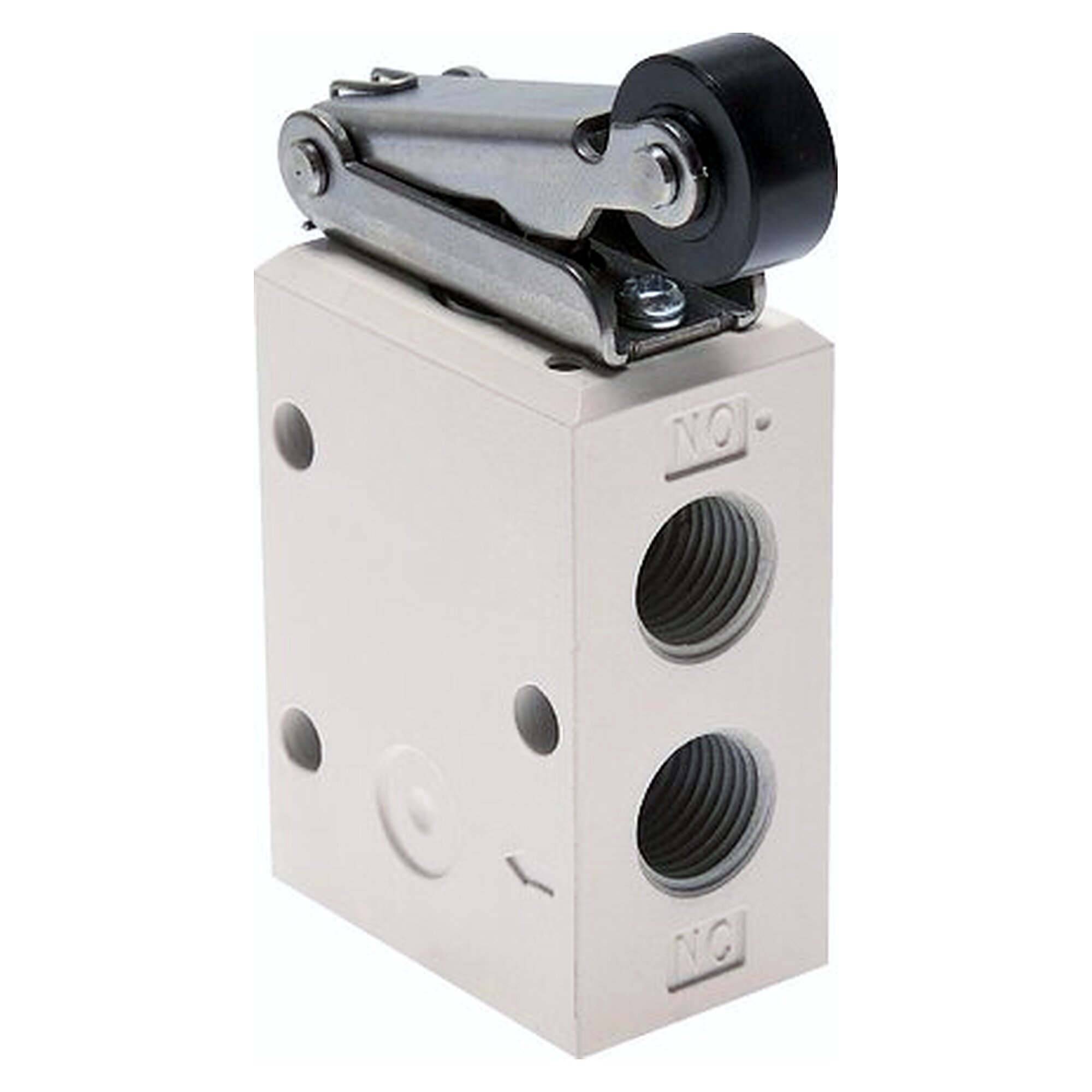 3/2-Wege Endschalter, Rollenhebel, Rolle aus Kunststoff, G 1/4", 700 l/min, 0 bis 8 bar