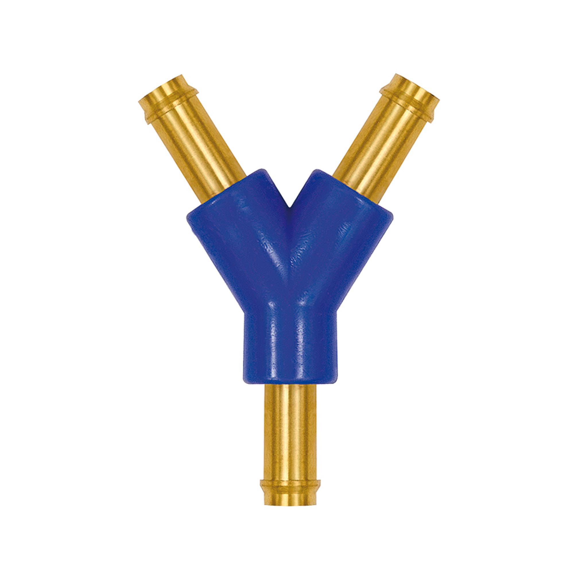 Y hose connection supports, for hose I.D. 6 mm, brass and POM - Riegler 133415