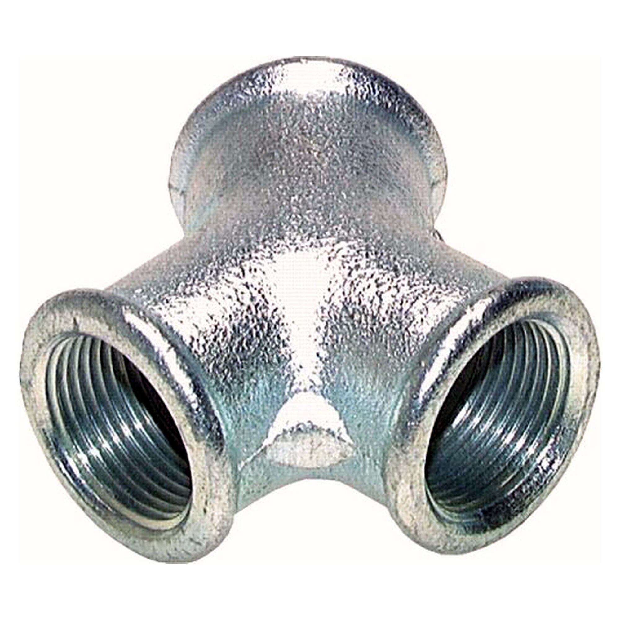 Y fitting, thread Rp 3/8", PN 25 bar, zinc plated malleable cast iron, branch for pipework