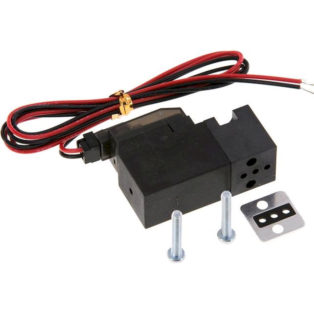 YPC YSV20 DPSM-D4. 3/2-Wege Magnetventil, Flansch (7,6 x 9,7), Federrückstellung (NC), 24 V DC