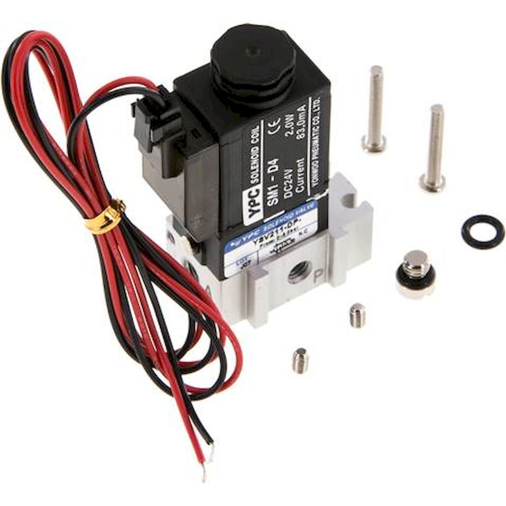 YPC YSV211 DPSM-D4. 3/2-Wege Magnetventil, M 5, Federrückstellung (NC), 24 V DC