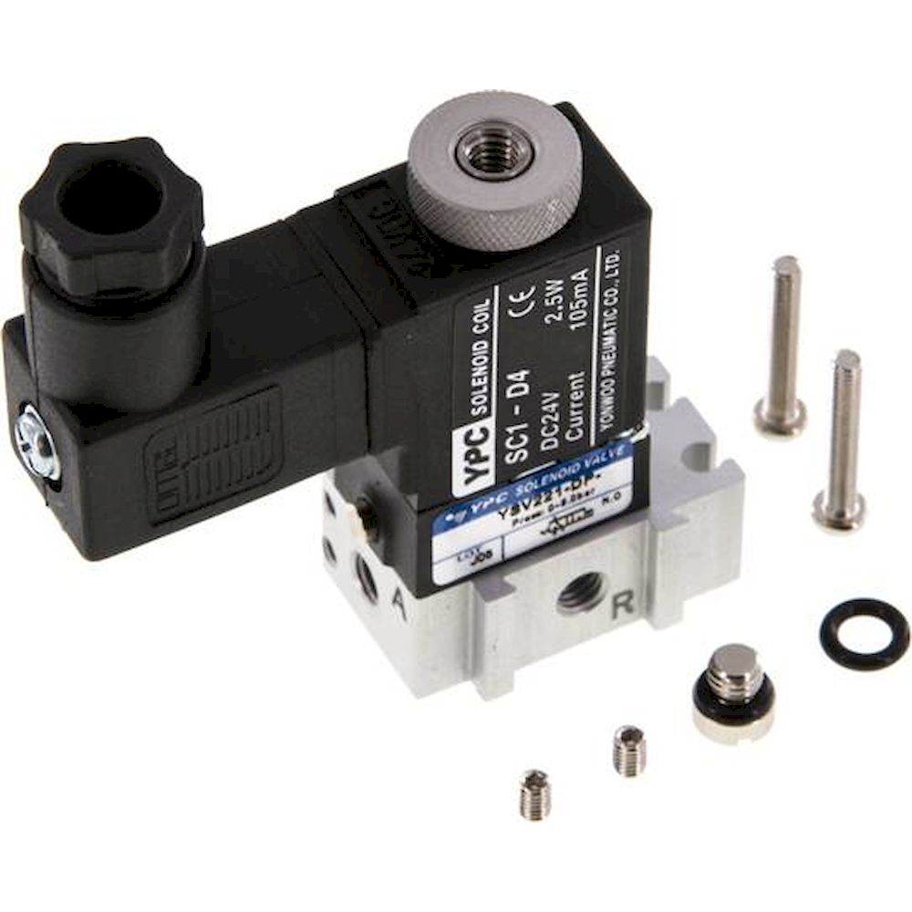 YPC YSV221 DPSC-A2. 3/2-Wege Magnetventil, M 5, Federrückstellung (NO), 230 V AC