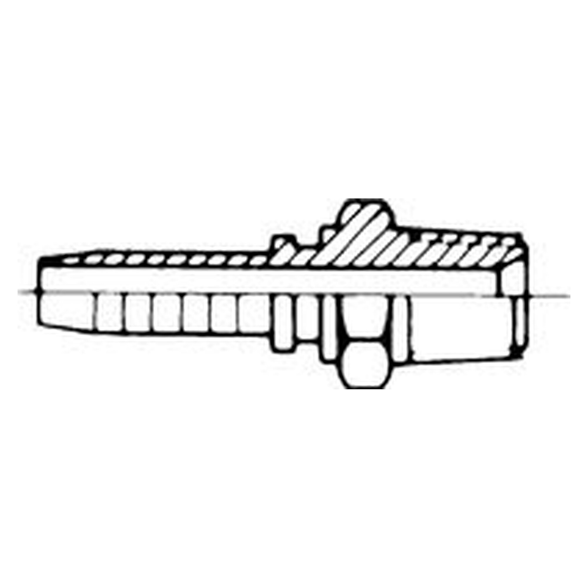 Stainless steel crimp fitting, NPTF male thread, taper sealing, NPTF 1/8", DN 6, straight