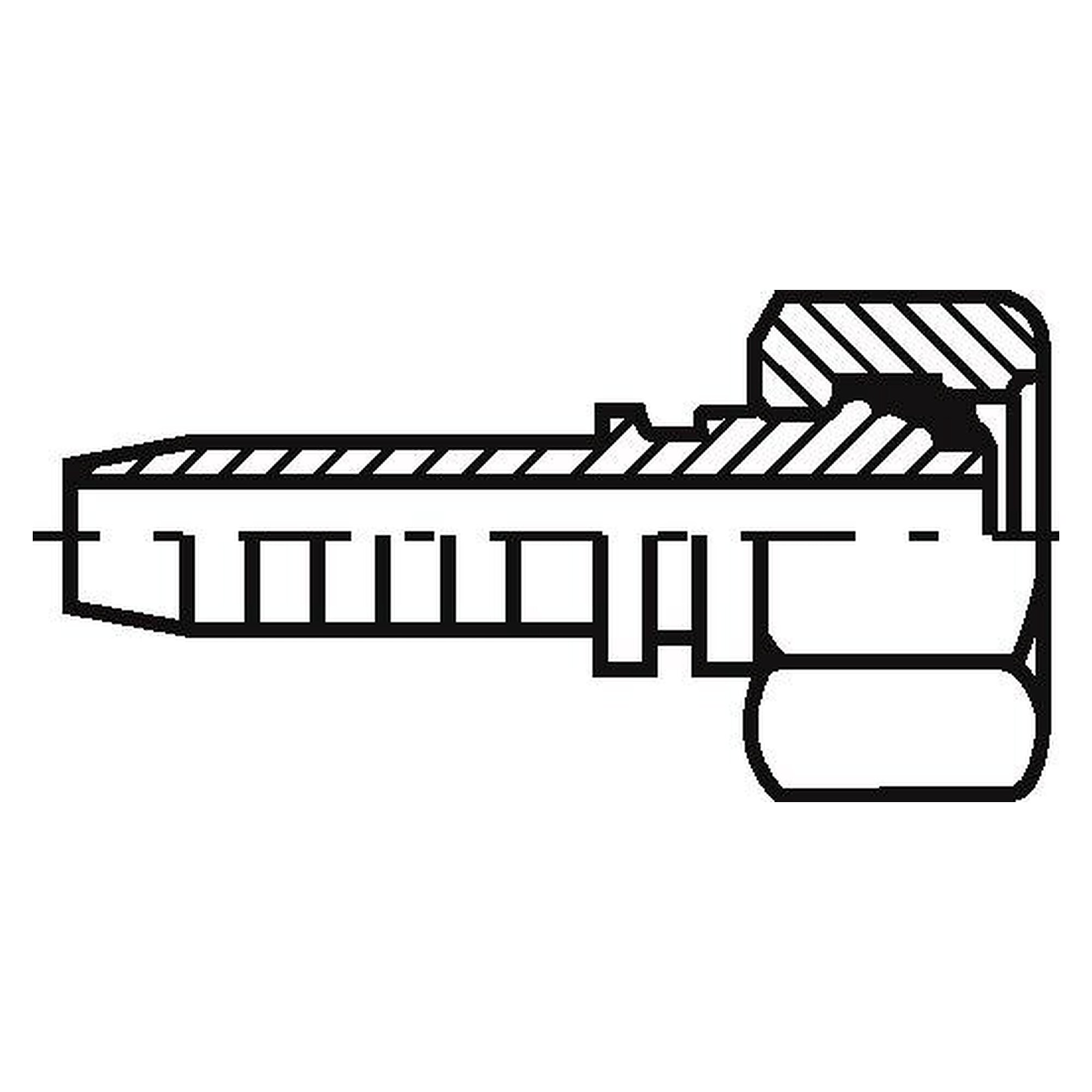 Stainless steel crimp fitting, 24° sealing head with O-ring, heavy series, 90°, M 16x1.5 (8 S), DN 6