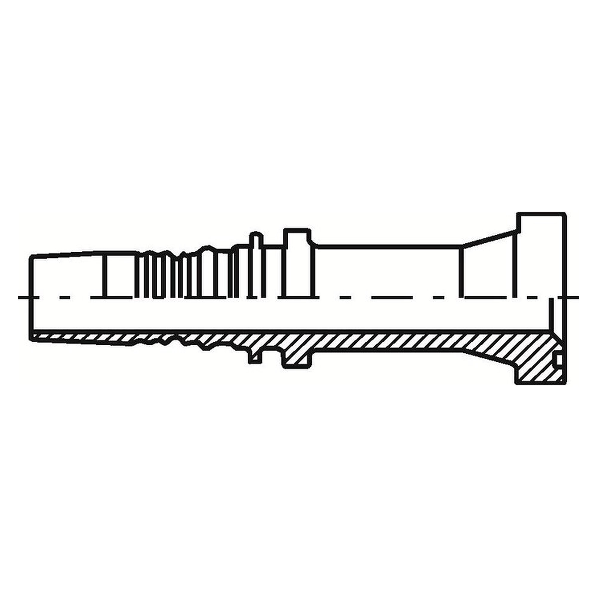 Pressarmatur für 4 SH-Schlauch, SFC (gerade), 54,0 (1-1/4"), DN 31