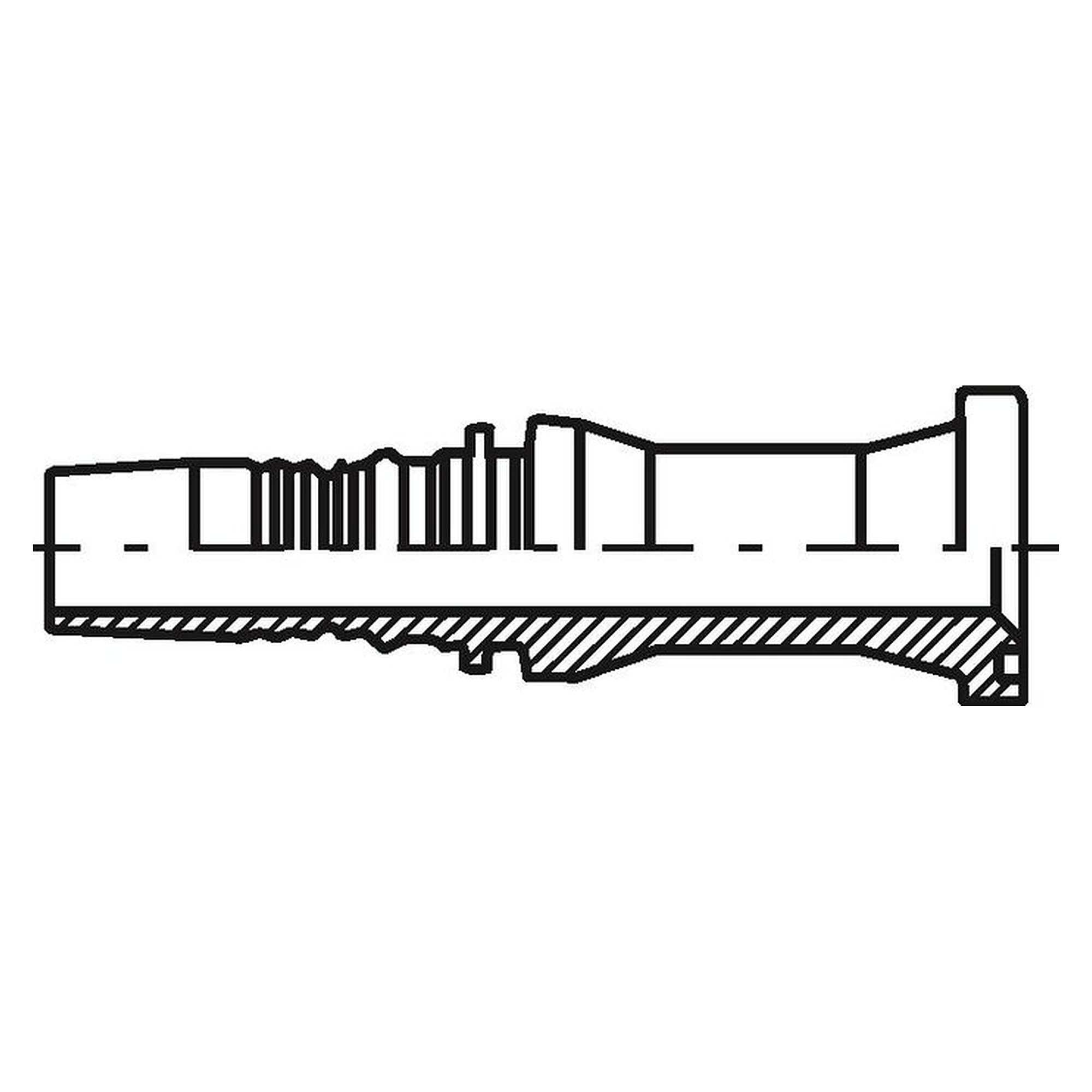 Press fitting for 4 SH hose, SFS (straight), 54,0 (1-1/4"), DN 31