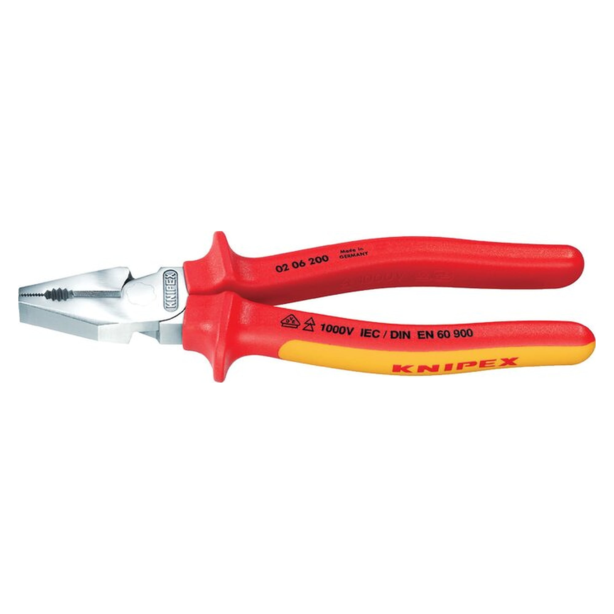 heavy duty combination pliers, 225 mm, chrome-plated, with 2-component handles