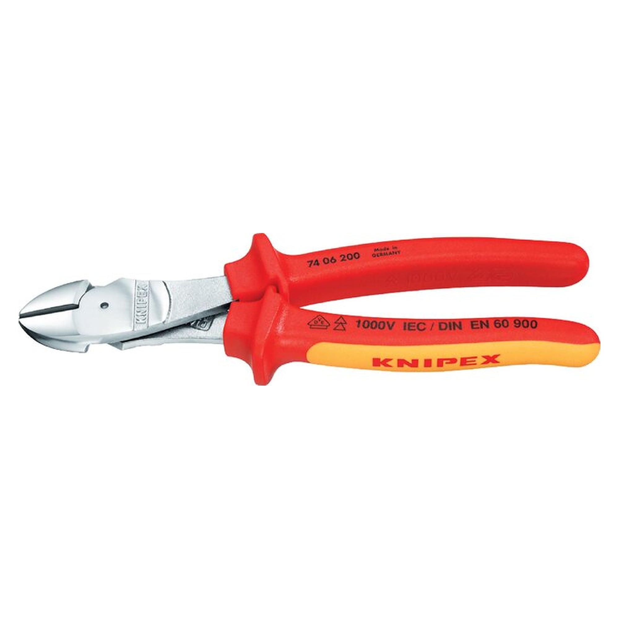 heavy duty diagonal cutter, chrome-plated, with 2-component handles, VDE-tested up to 1000 V, 160mm