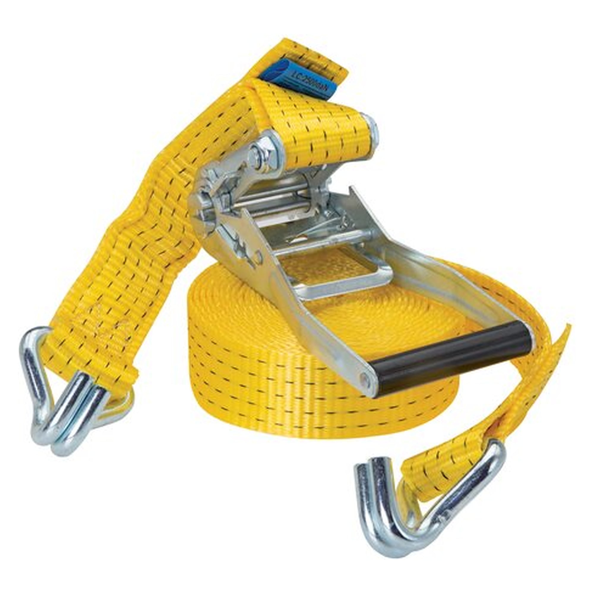 Ratchet lashing strap (50mm) 10m, 5.000daN, push ratchet, 2-part with pointed hooks