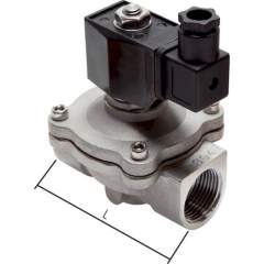 E.MC ZS-114-ES-230V. 2/2-way SS solenoid valve G 1-1/4", 0-6/10 (DC/AC) bar, NC